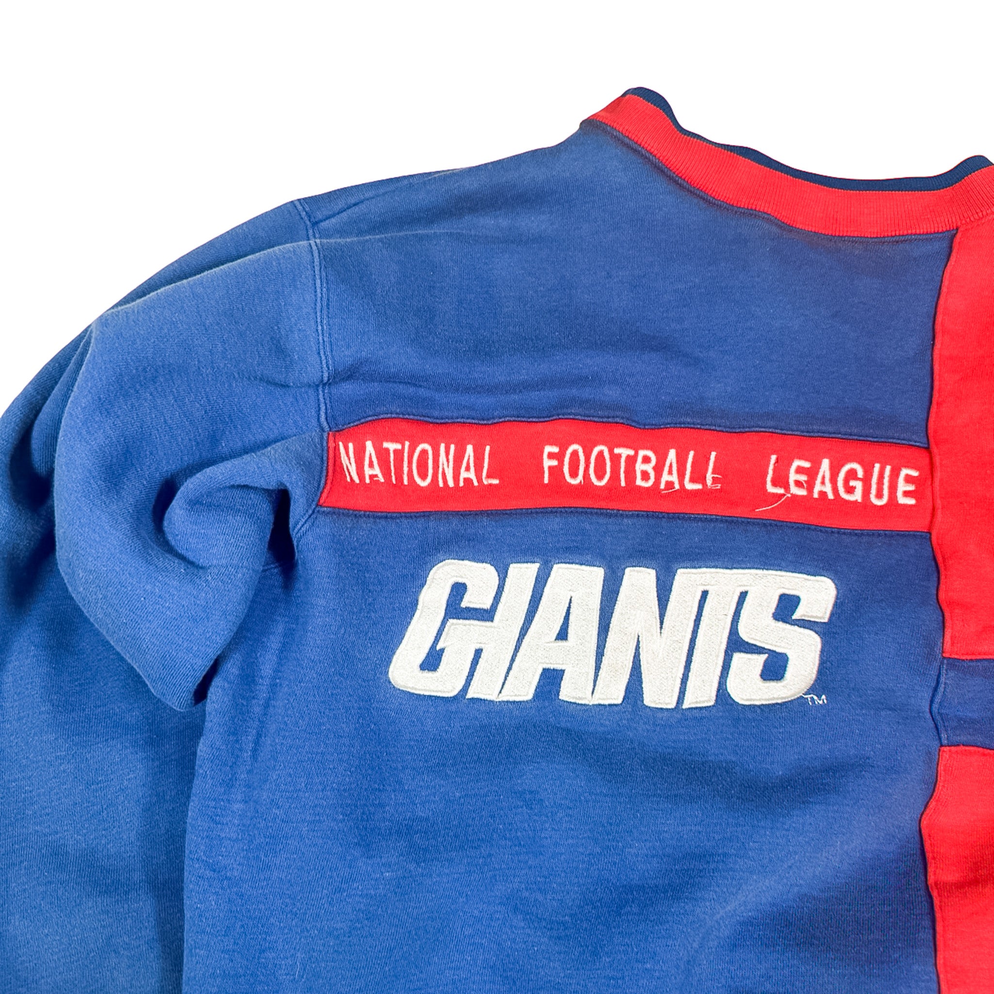 NFL Giants Blue and Red Crewneck Sweatshirt - Size M