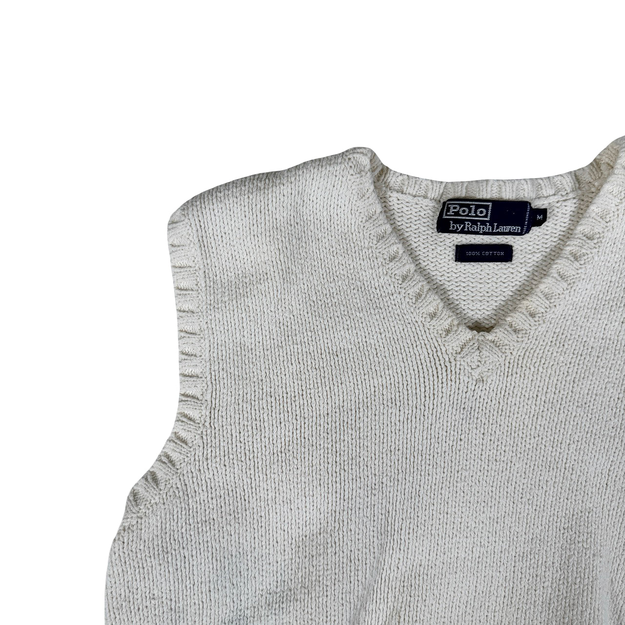 Vintage Polo Ralph Lauren White Vest Vintage Sweatshirt M