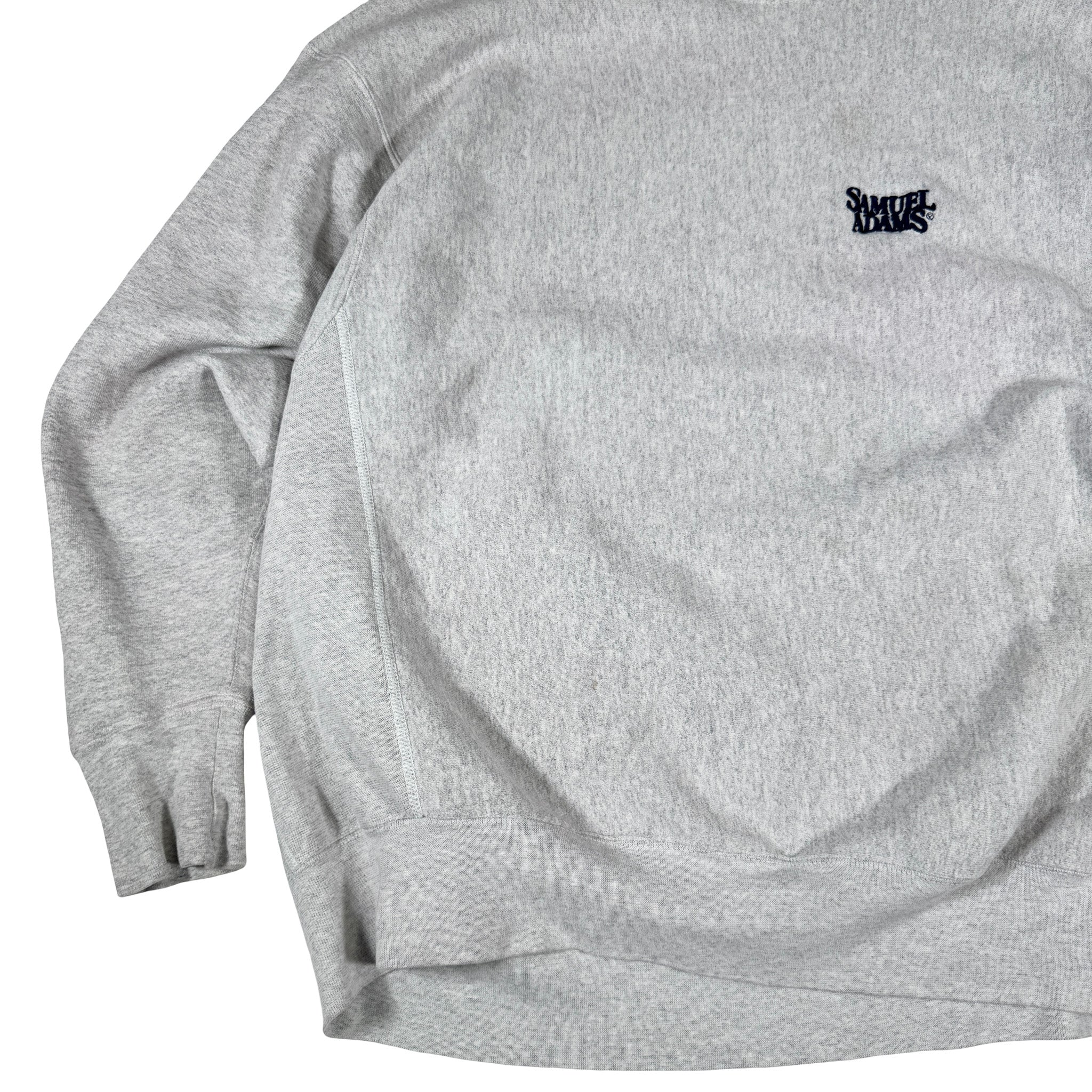 Samuel Adams Embroidered Gray Crewneck Sweatshirt