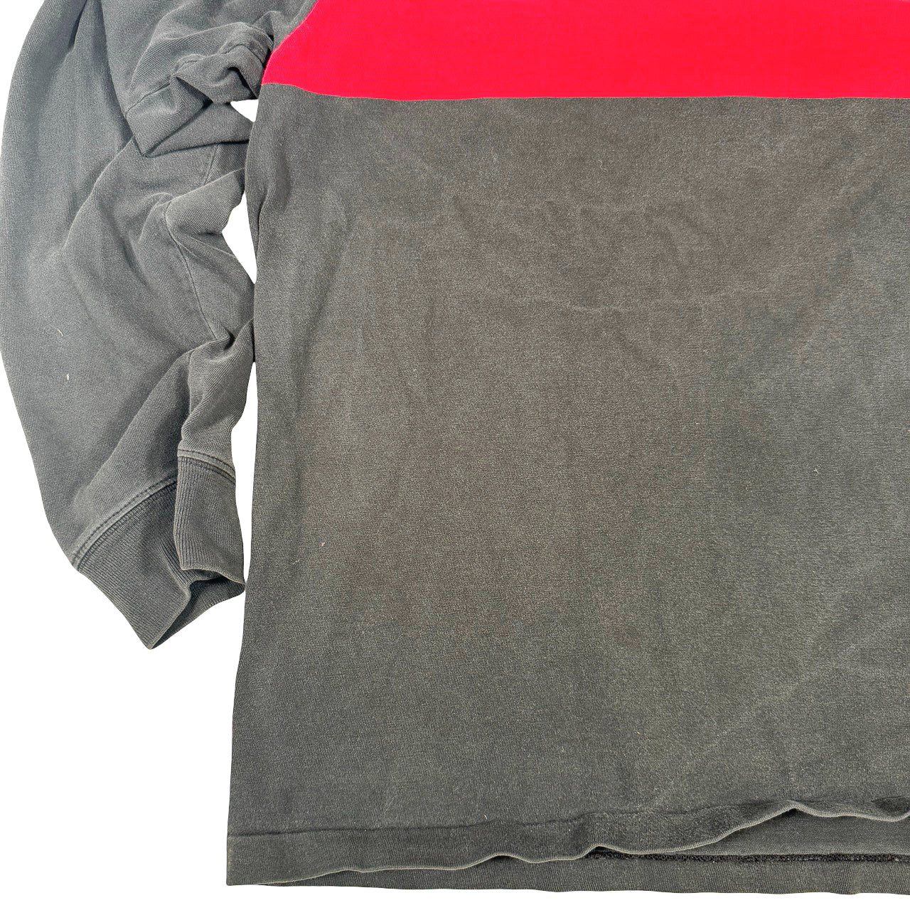 Ralph Lauren Red Striped Sweatshirt — Y2K Black Long Sleeve XL
