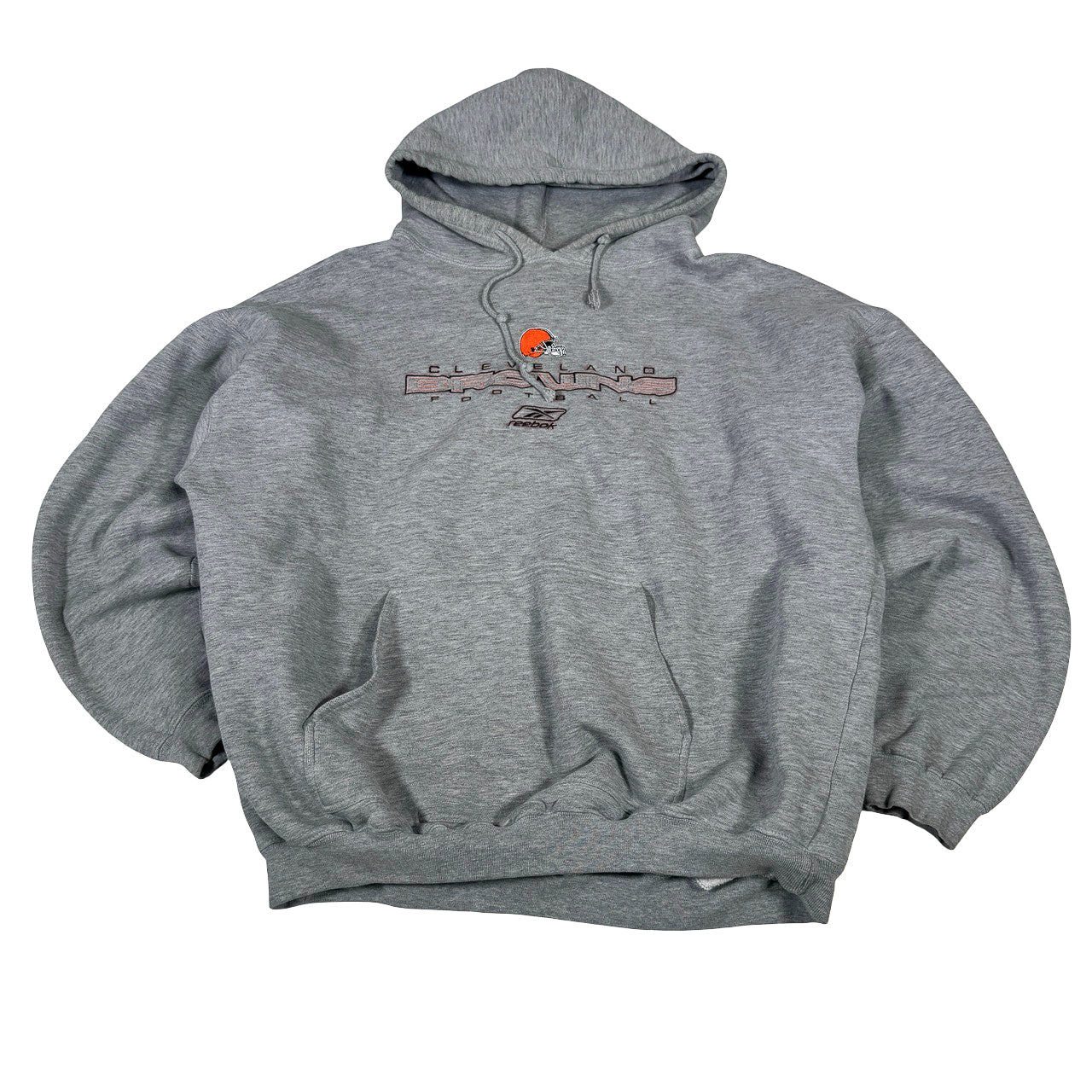 Reebok Cleveland Browns Hoodie — Y2K Embroidered Football XL