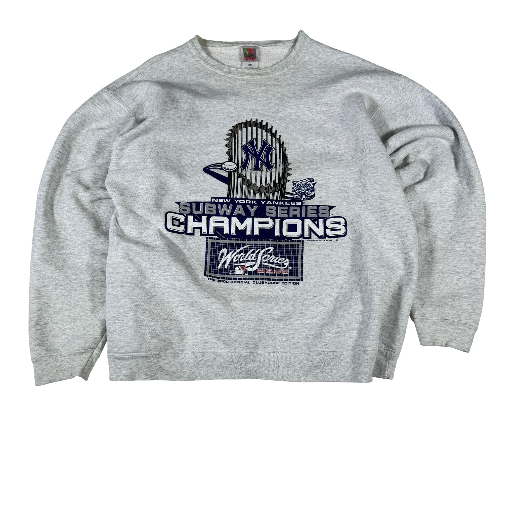 Fruit of the Loom NY Yankees Single Stitch Made in USA Sweatshirt XL