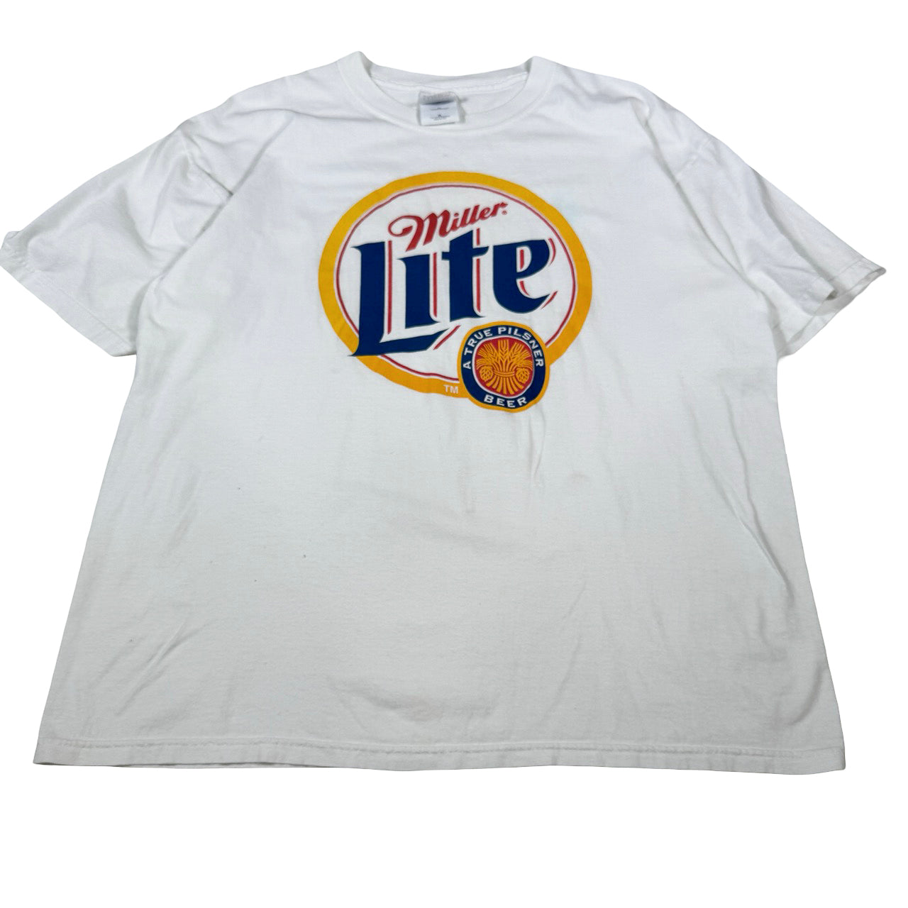 Miller Lite White Graphic T-Shirt XL