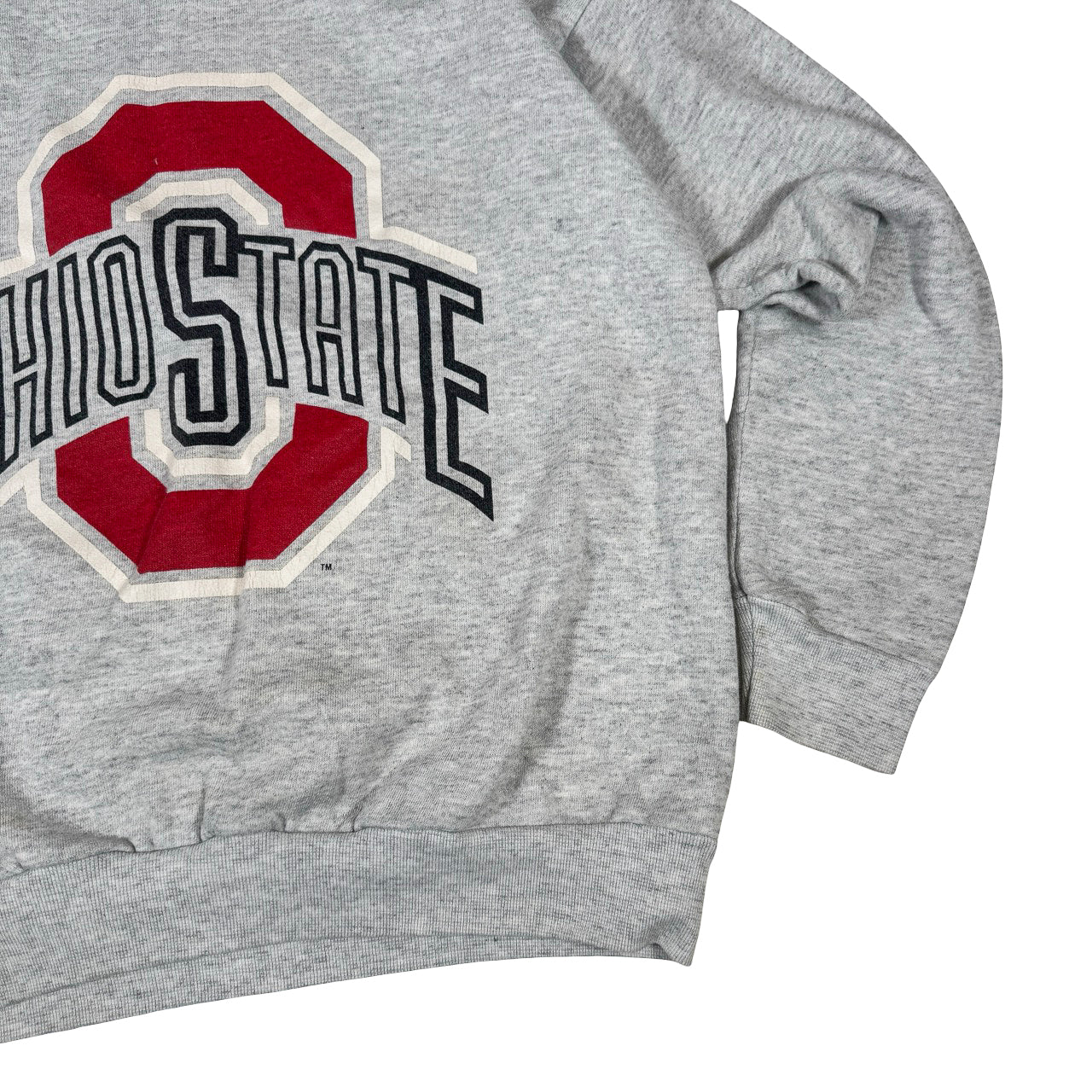 Velva Sheen Ohio State Crewneck — Y2K Gray College Sweatshirt M