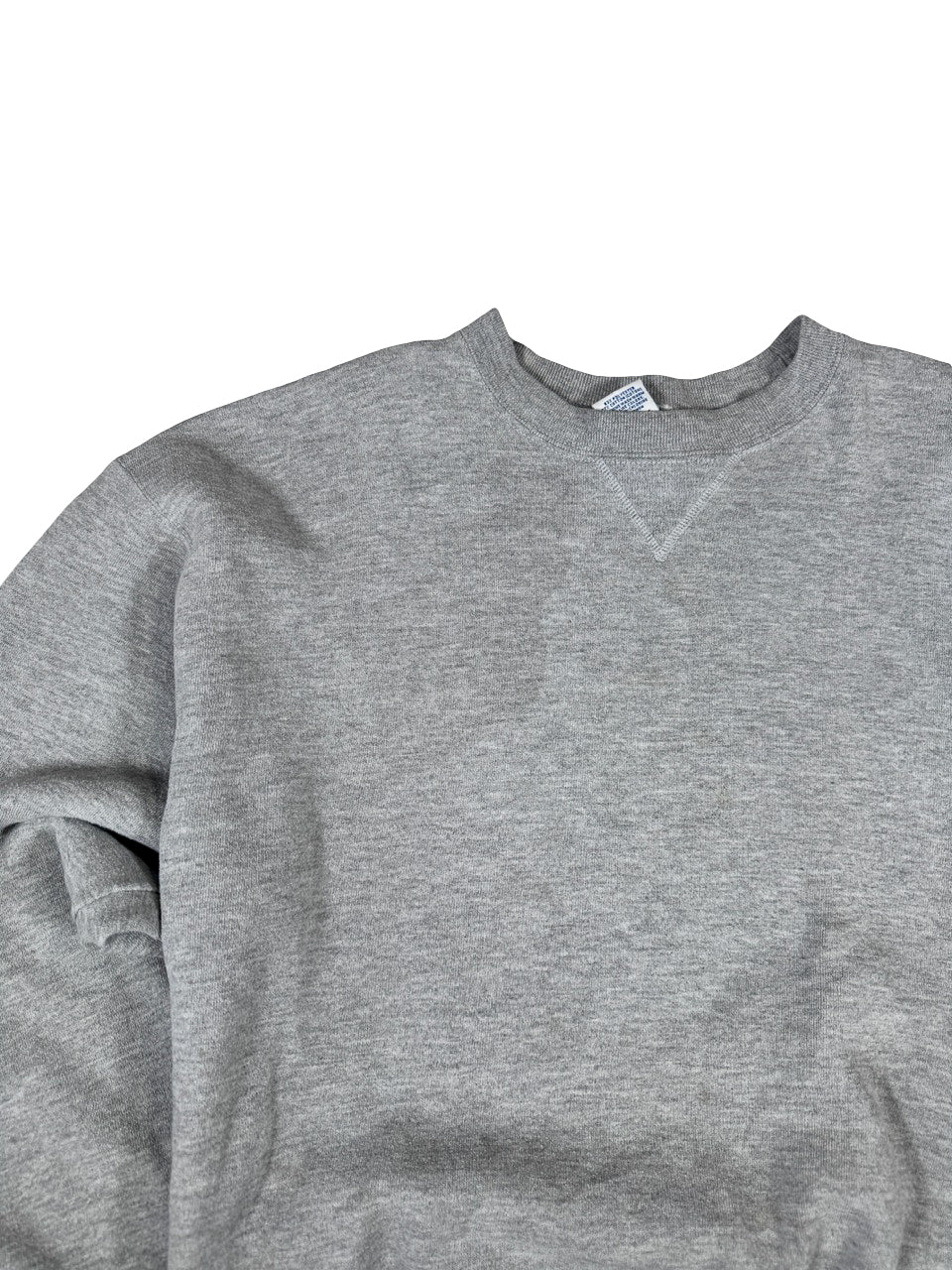 Russell Athletics Grey Crewneck — Y2K Plain Sweatshirt Large