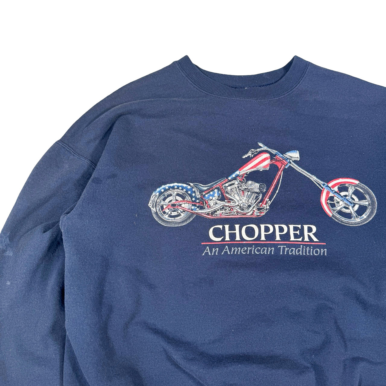 Jerzees American Tradition Chopper Crewneck Navy Size 24x24
