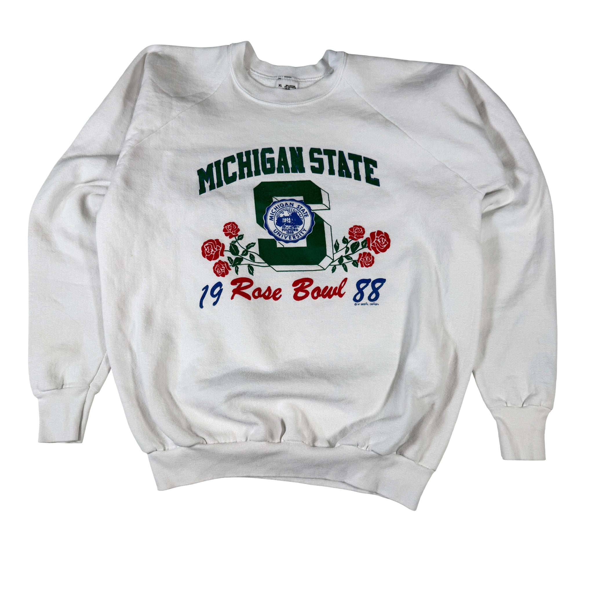 Fruit of the Loom Michigan State Rose Bowl Single Stitch Sweatshirt XL