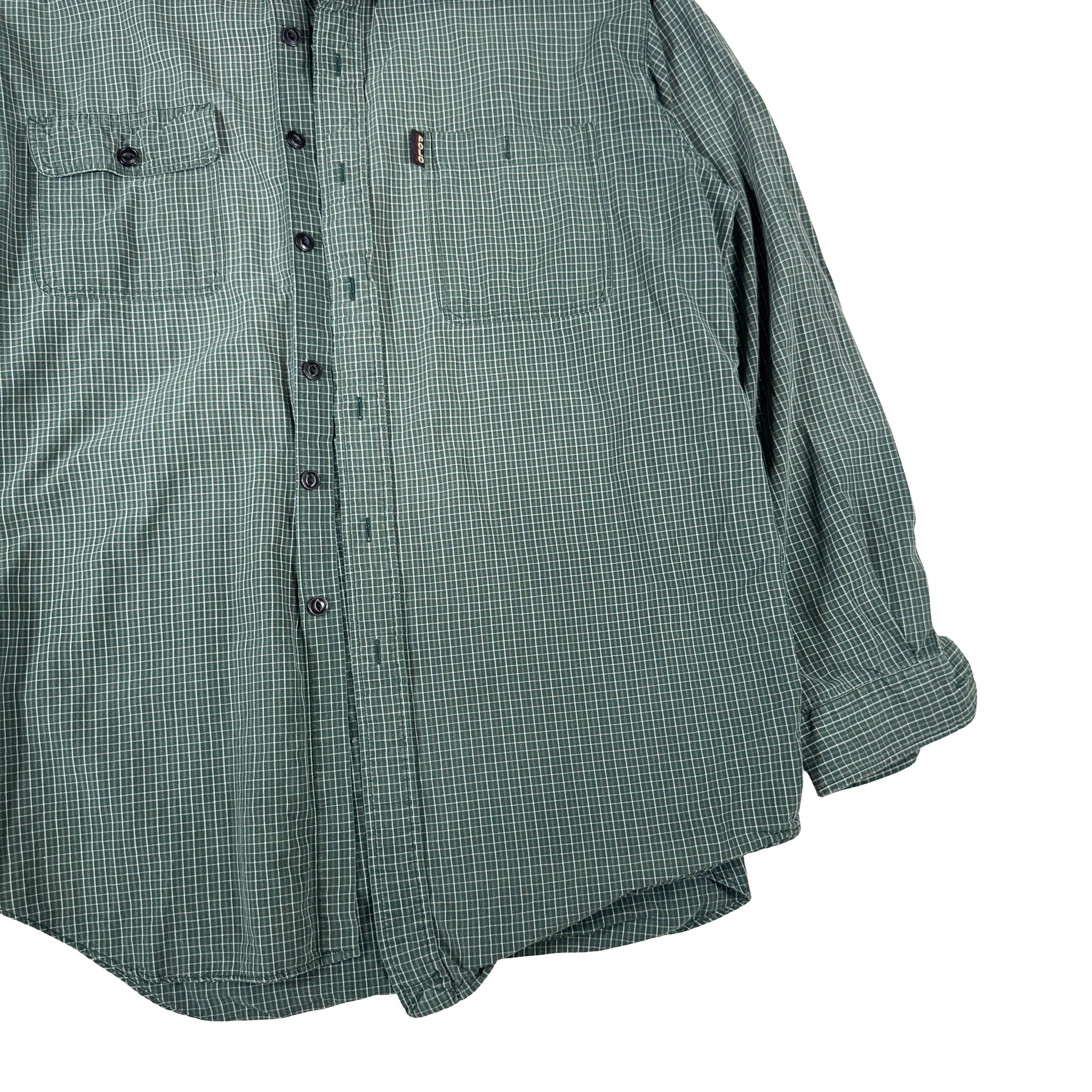 Ralph Lauren Green Plaid Button-up Long-sleeve L