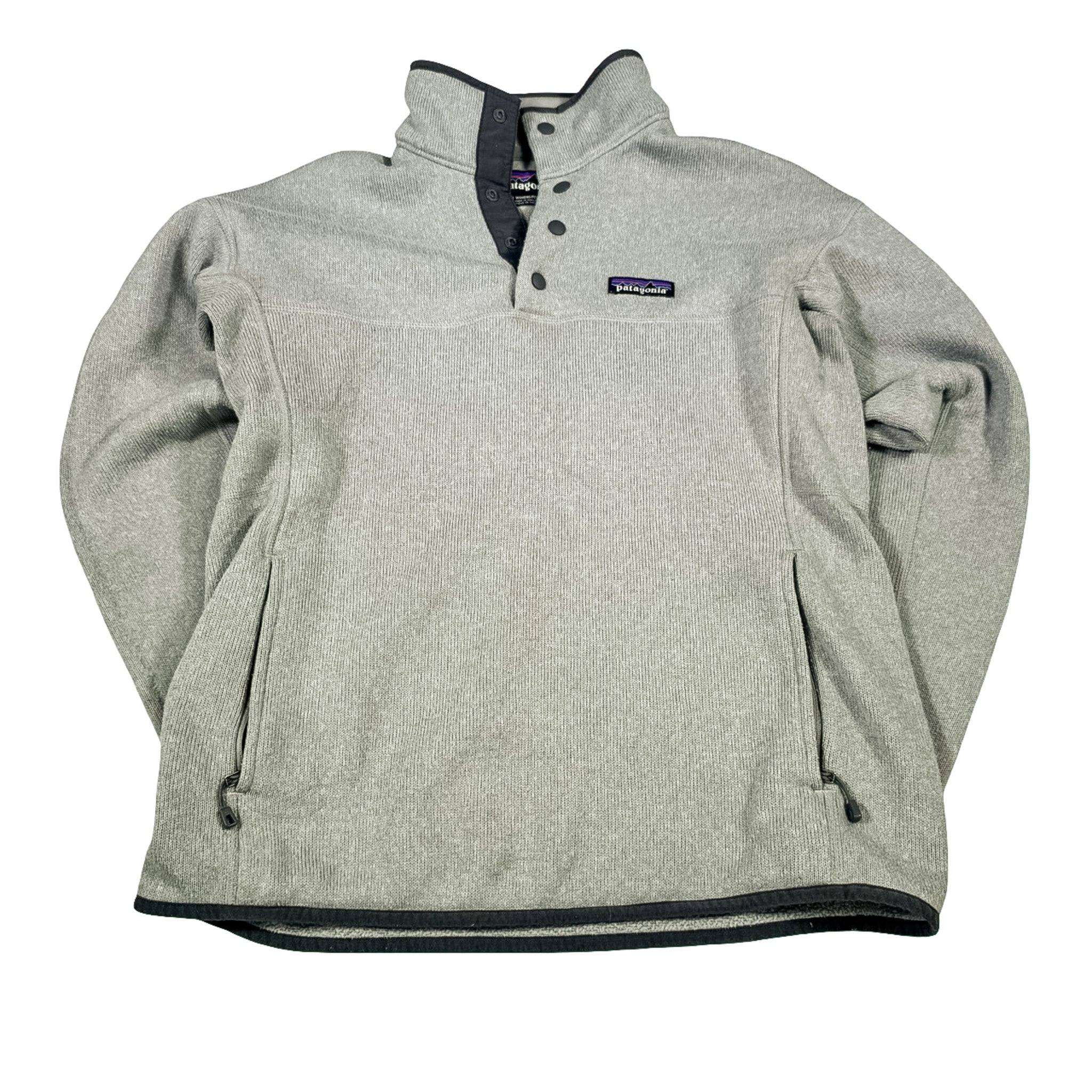 Patagonia Fleece Quarter Zip Sweatshirt Gray M