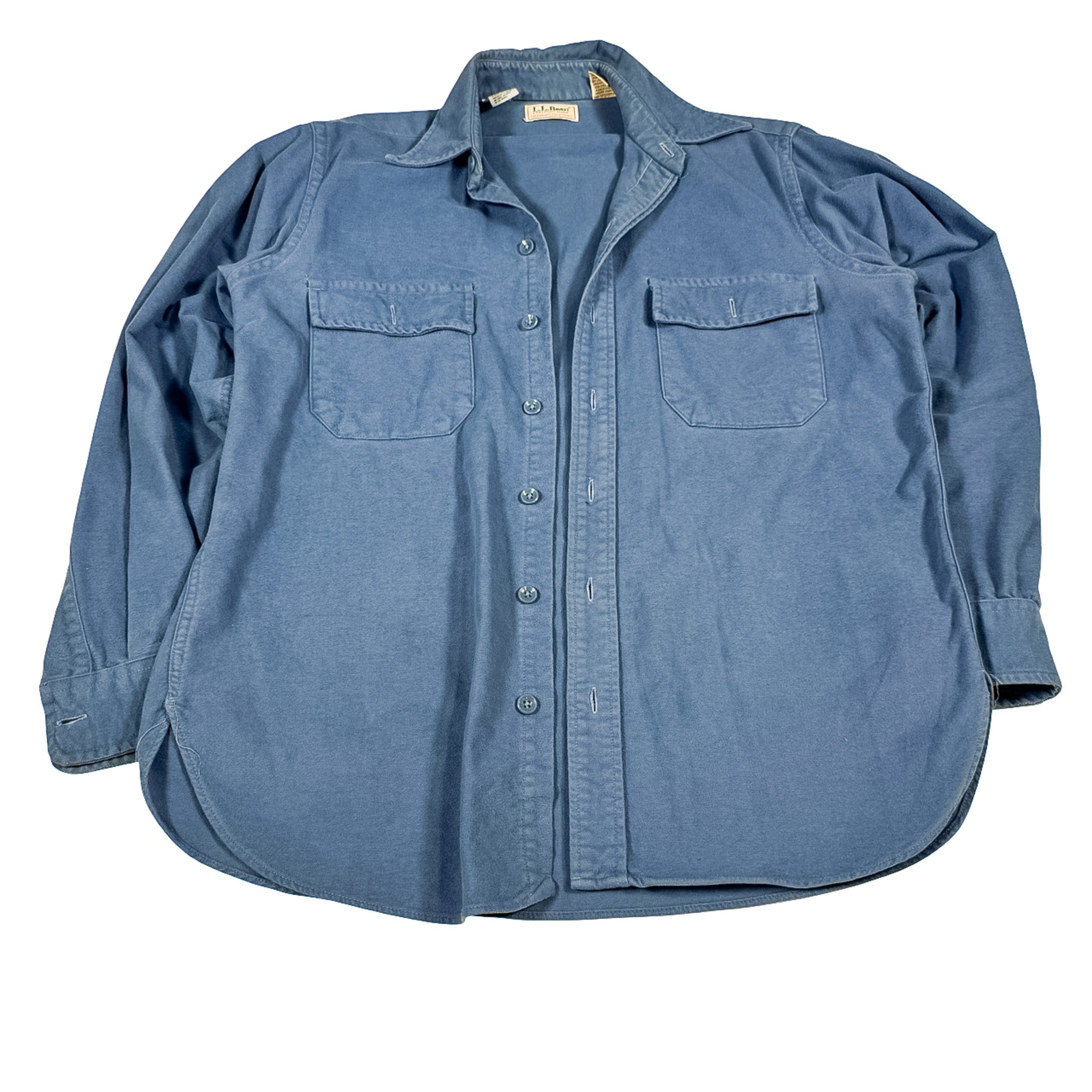 LL Bean Heavy Material Button-up Shirt Light Blue 24x29