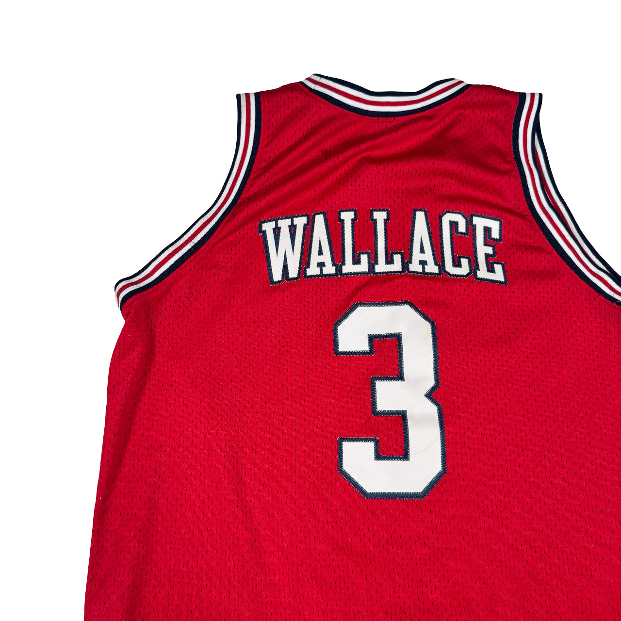 NBA Detroit #3 Wallace Jersey Red Size L