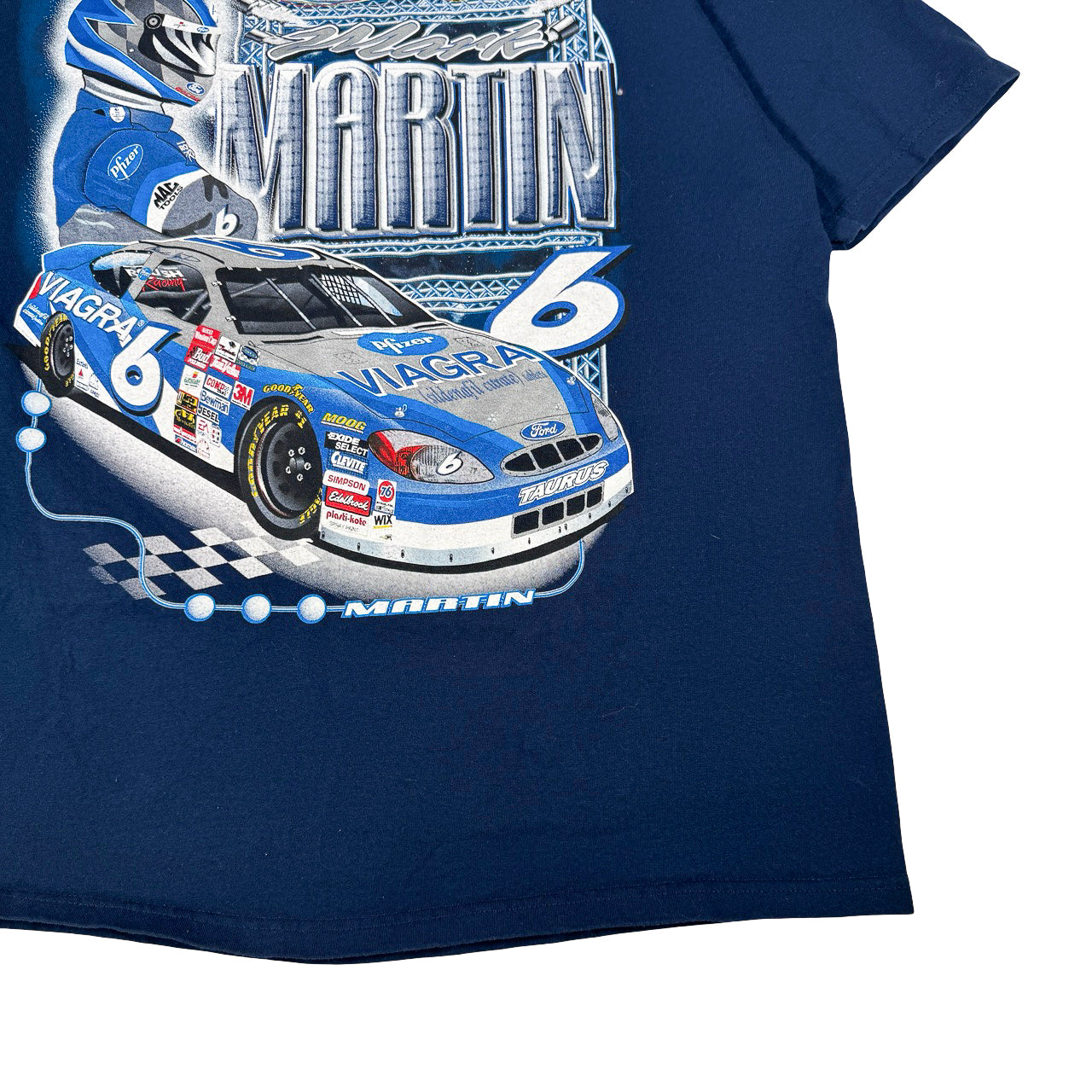 Hanes Mark Martin NASCAR Pfizer Tee XL