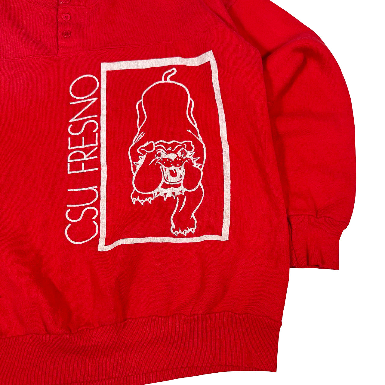 Velva Sheen CSU Fresno Crewneck — 90s College Sweatshirt XL