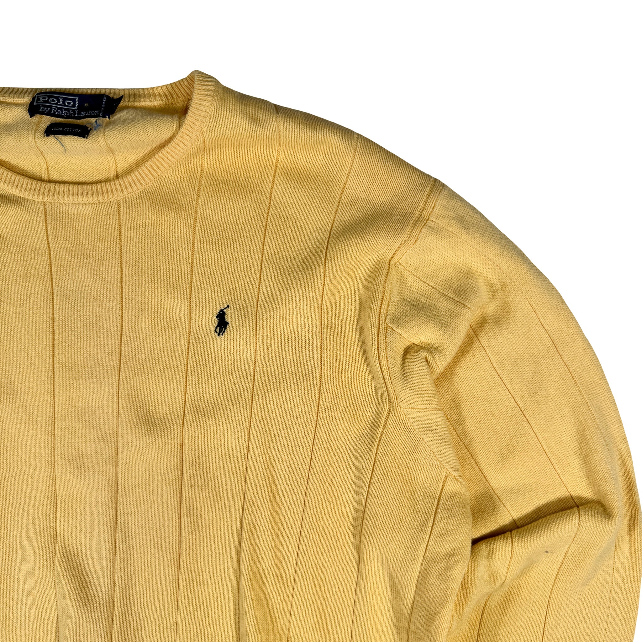 Ralph Lauren Single Stitch Polo Sweatshirt Yellow XL