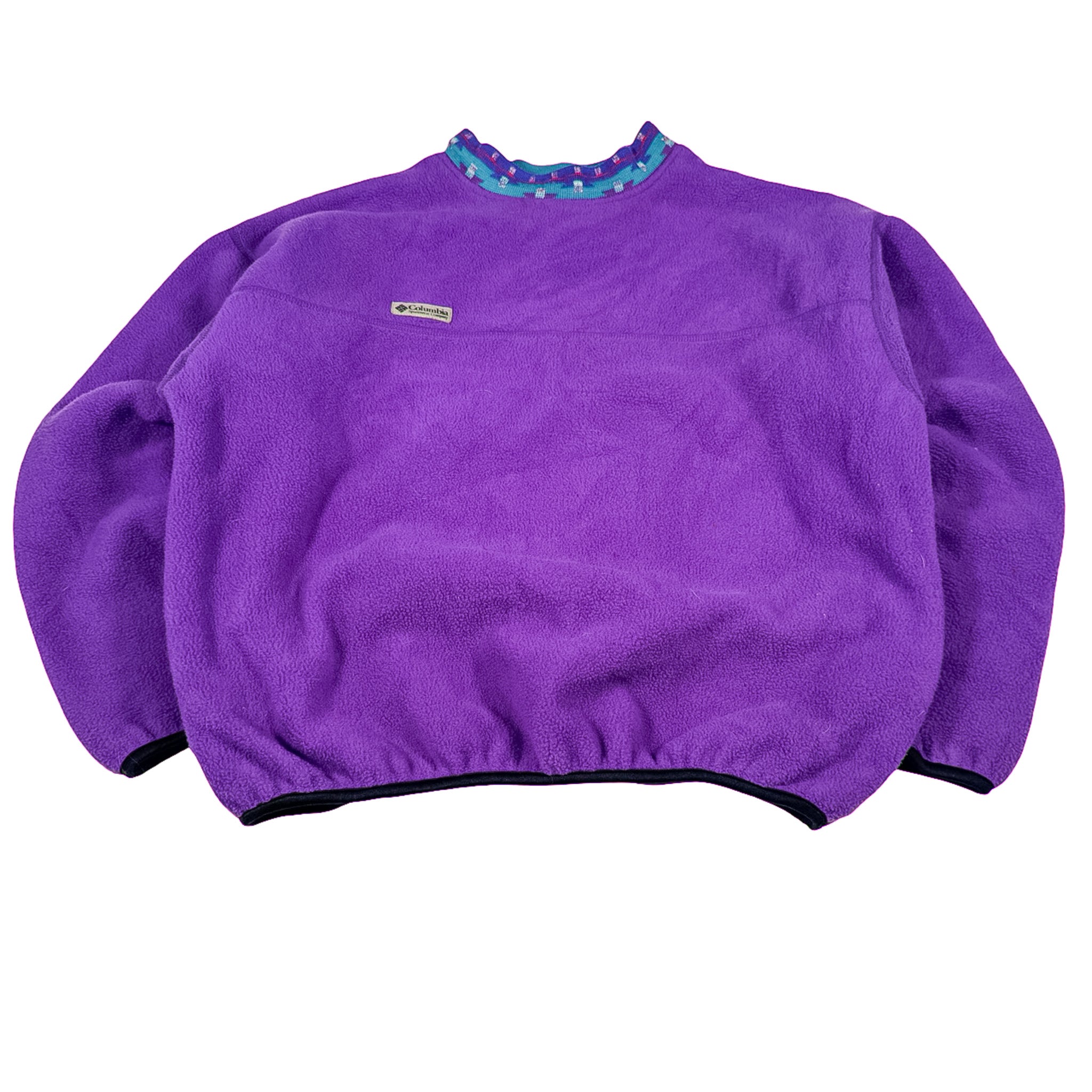 Columbia Purple Fleece Crewneck Sweatshirt Size L