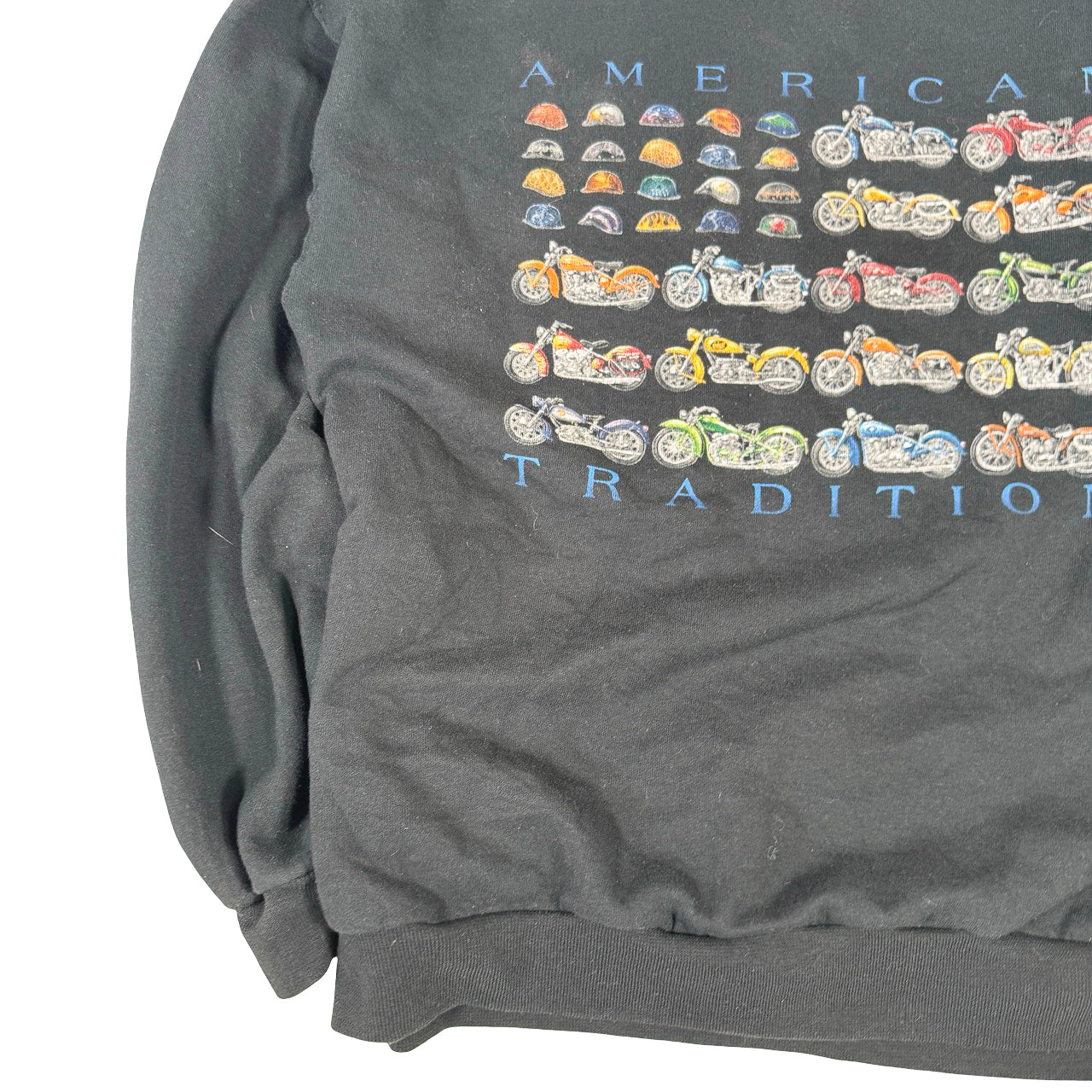 Jerzees American Tradition Motorcycle Sweatshirt — Y2K Black L