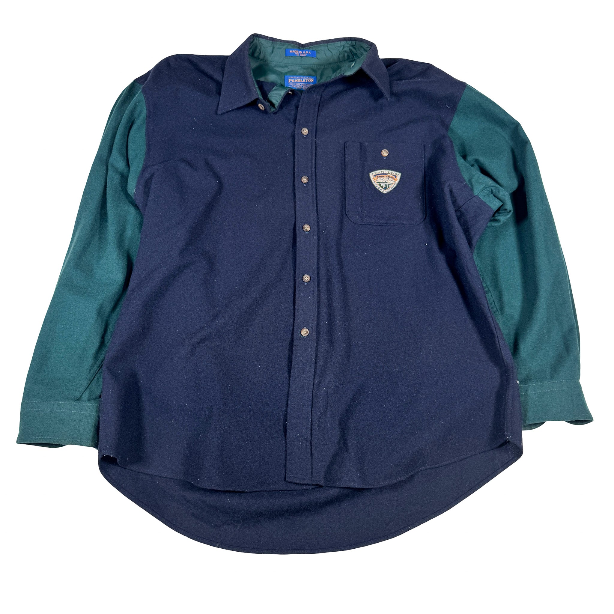 Pendleton Made in USA Two-Tone Button-Up Sweatshirt XL