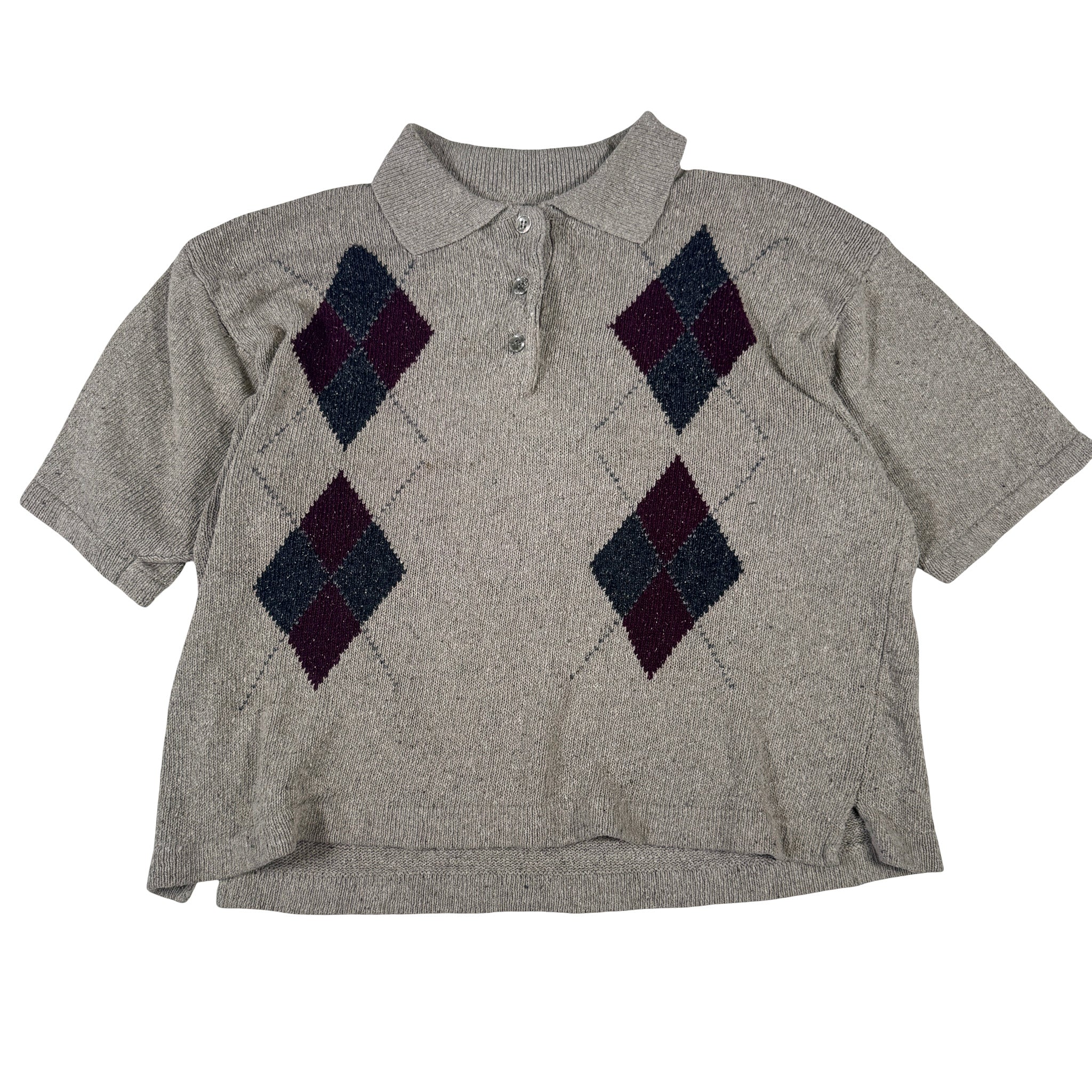 Legend Embroidered Chain Stitch Diamond Sweatshirt L