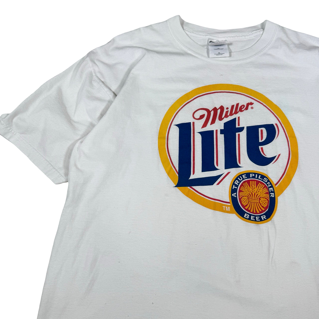 Miller Lite White Graphic T-Shirt XL