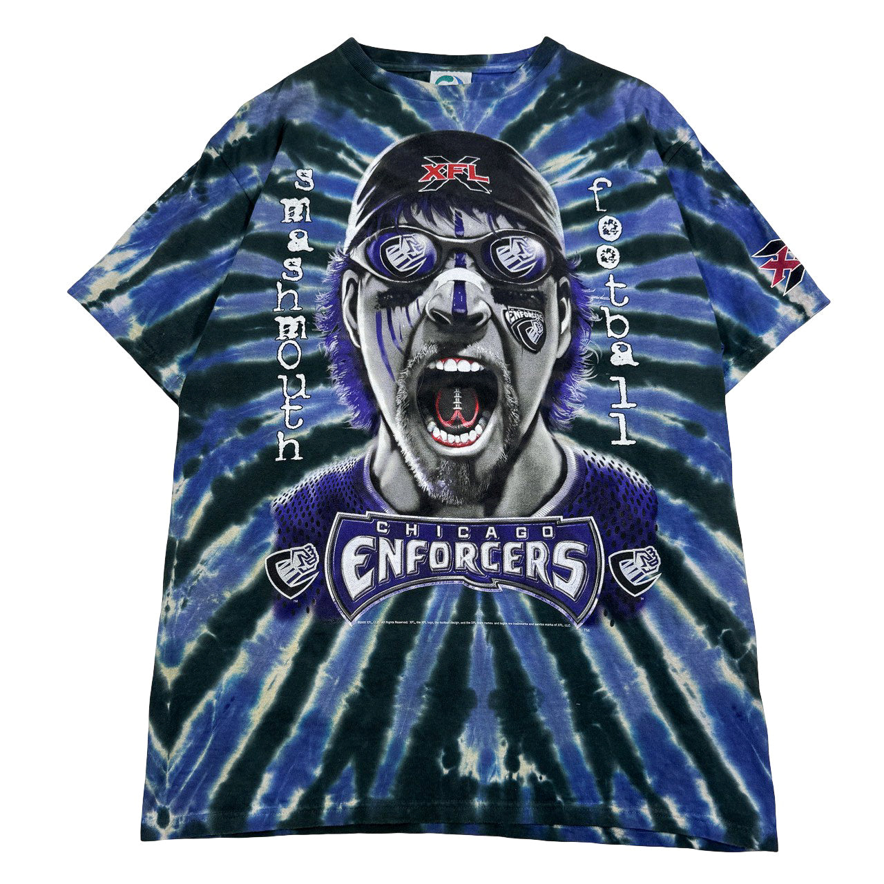 Vintage All Over Print XFL Chicago Enforcers Tee M
