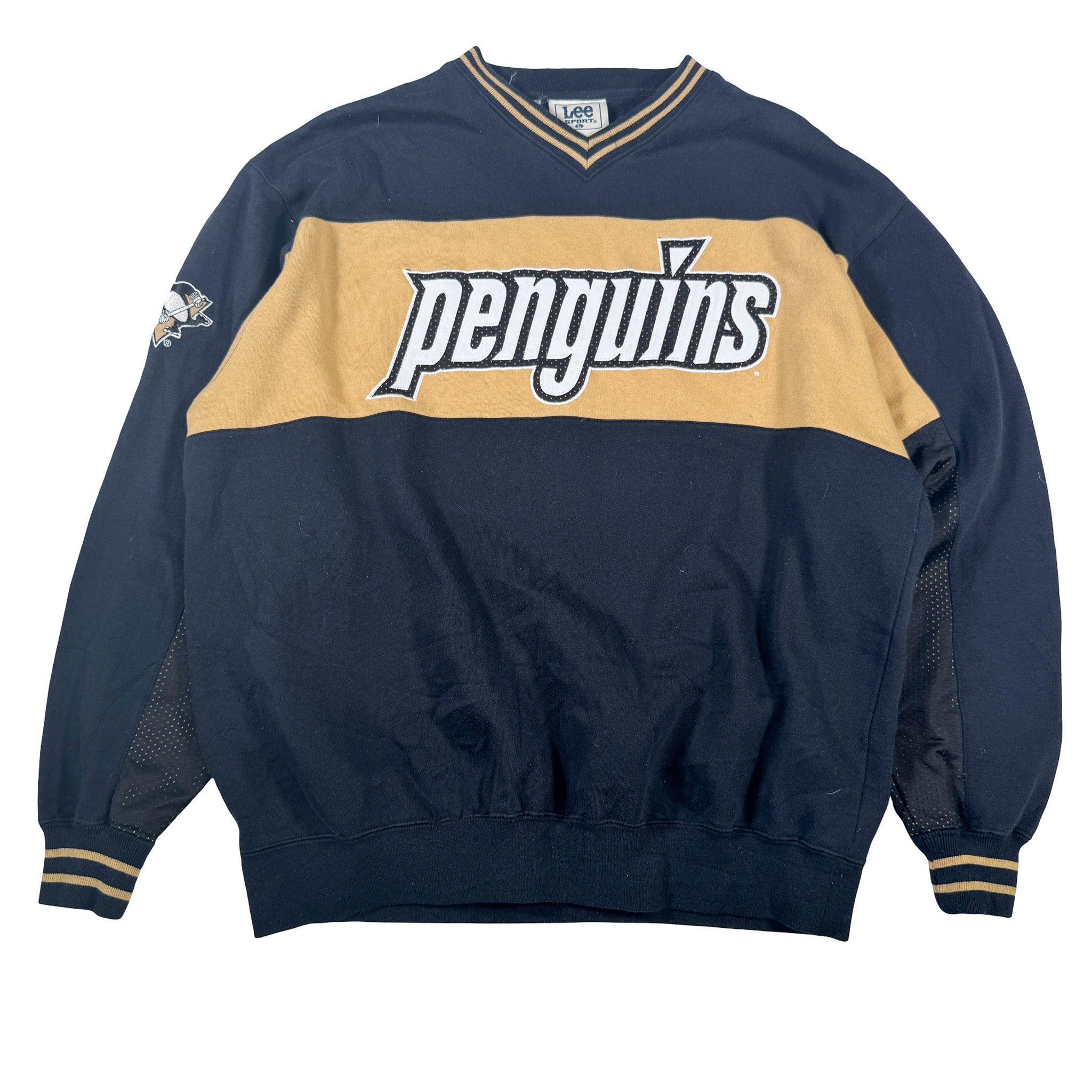 Lee Sports Embroidered Penguins Crewneck Sweatshirt L