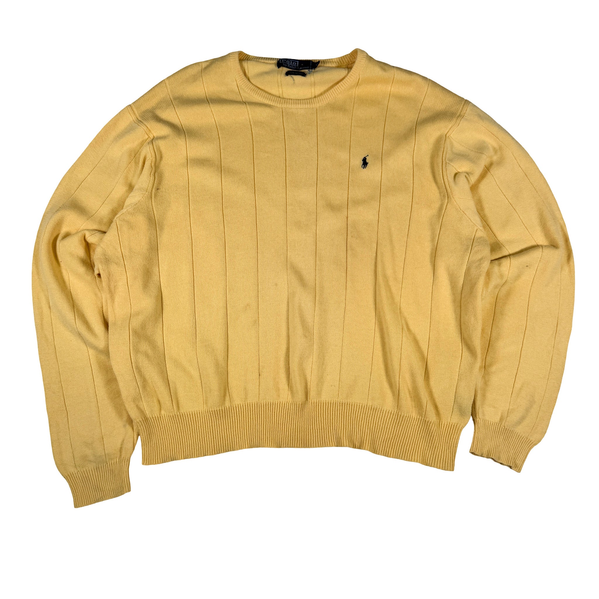 Ralph Lauren Single Stitch Polo Sweatshirt Yellow XL