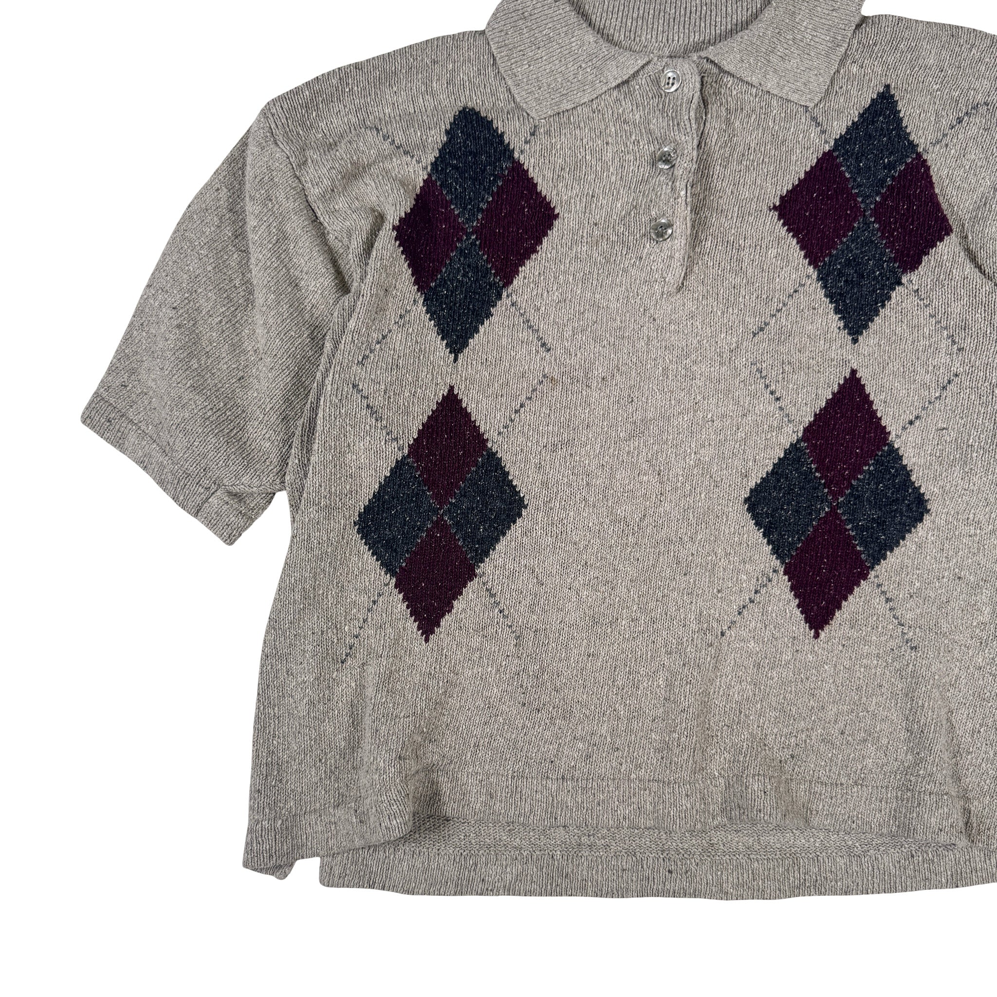 Legend Embroidered Chain Stitch Diamond Sweatshirt L