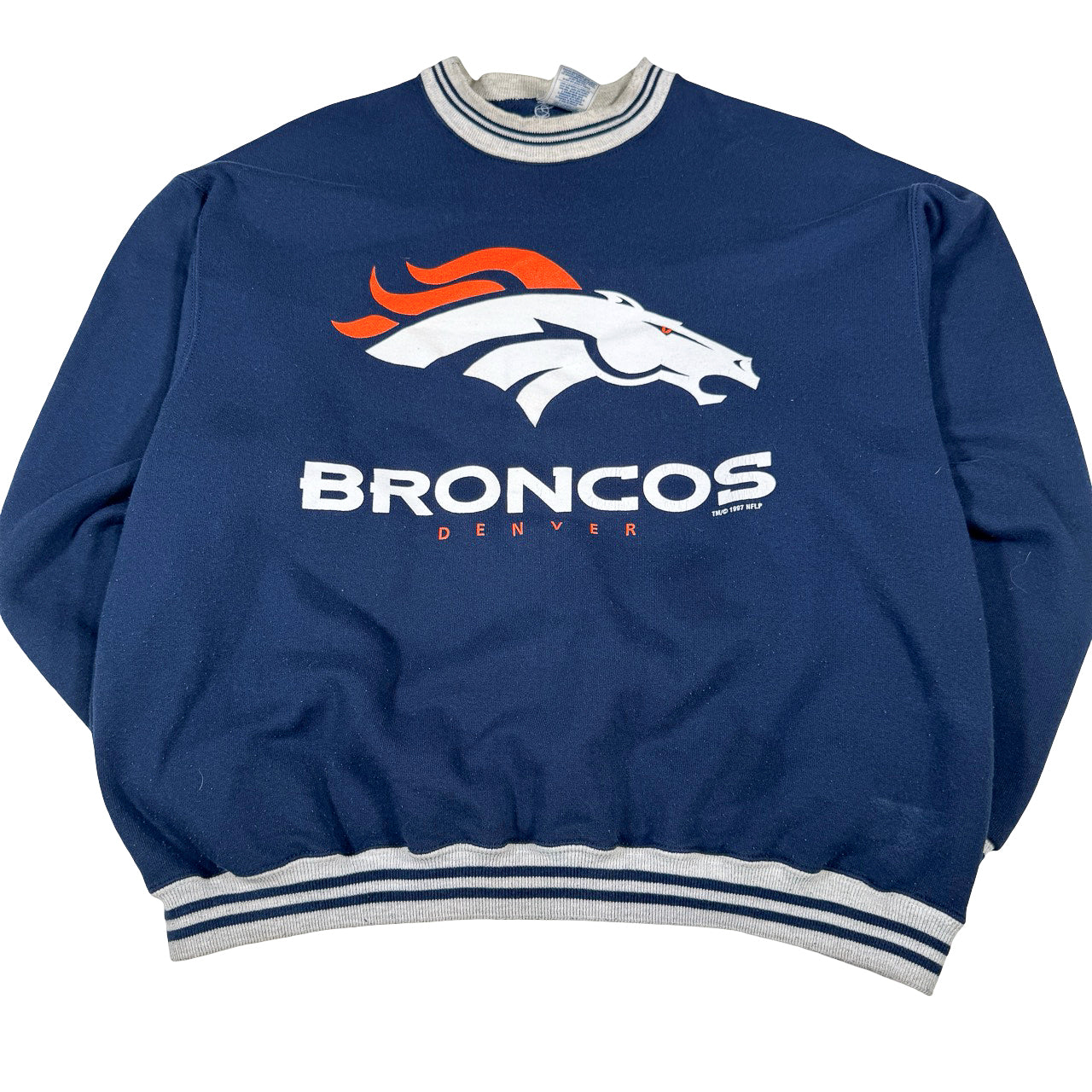 Denver Broncos Navy Crewneck Sweatshirt XL