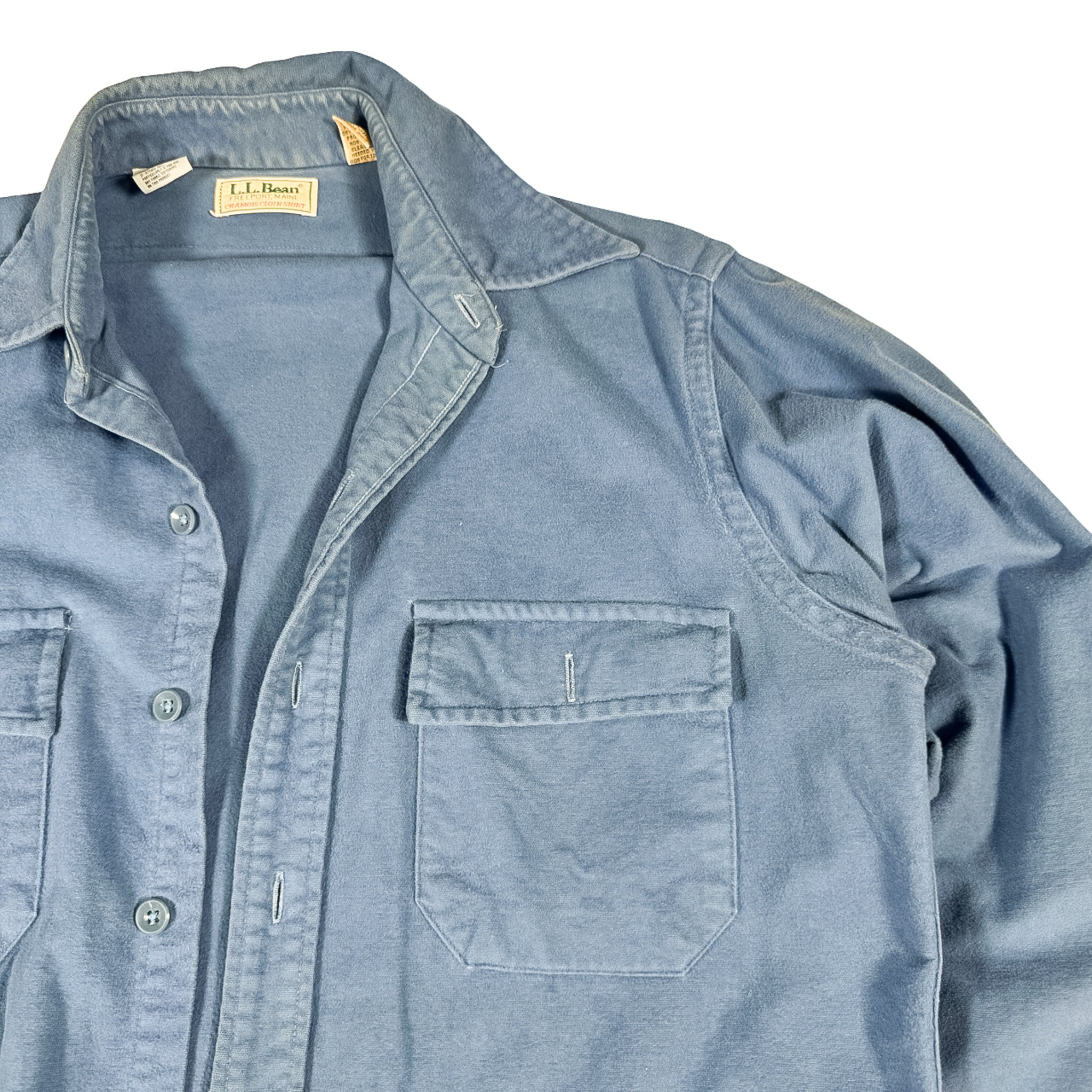 LL Bean Heavy Material Button-up Shirt Light Blue 24x29