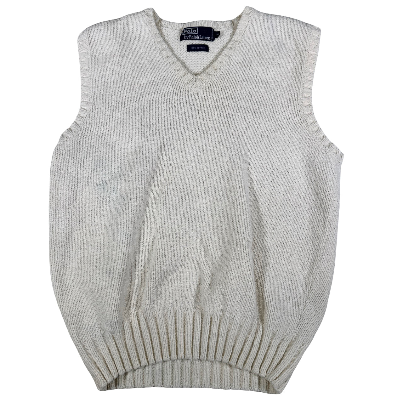 Vintage Polo Ralph Lauren White Vest Vintage Sweatshirt M