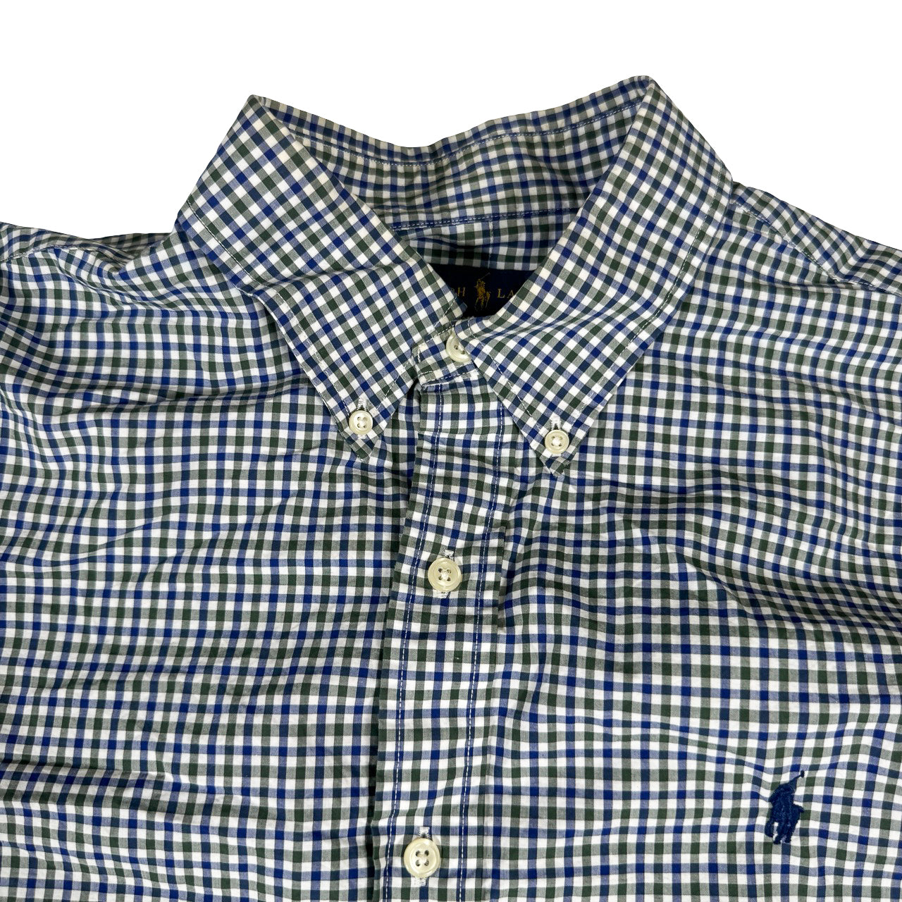 Ralph Lauren Button-Up Shirt — 1990s Plaid Pattern L 24x30
