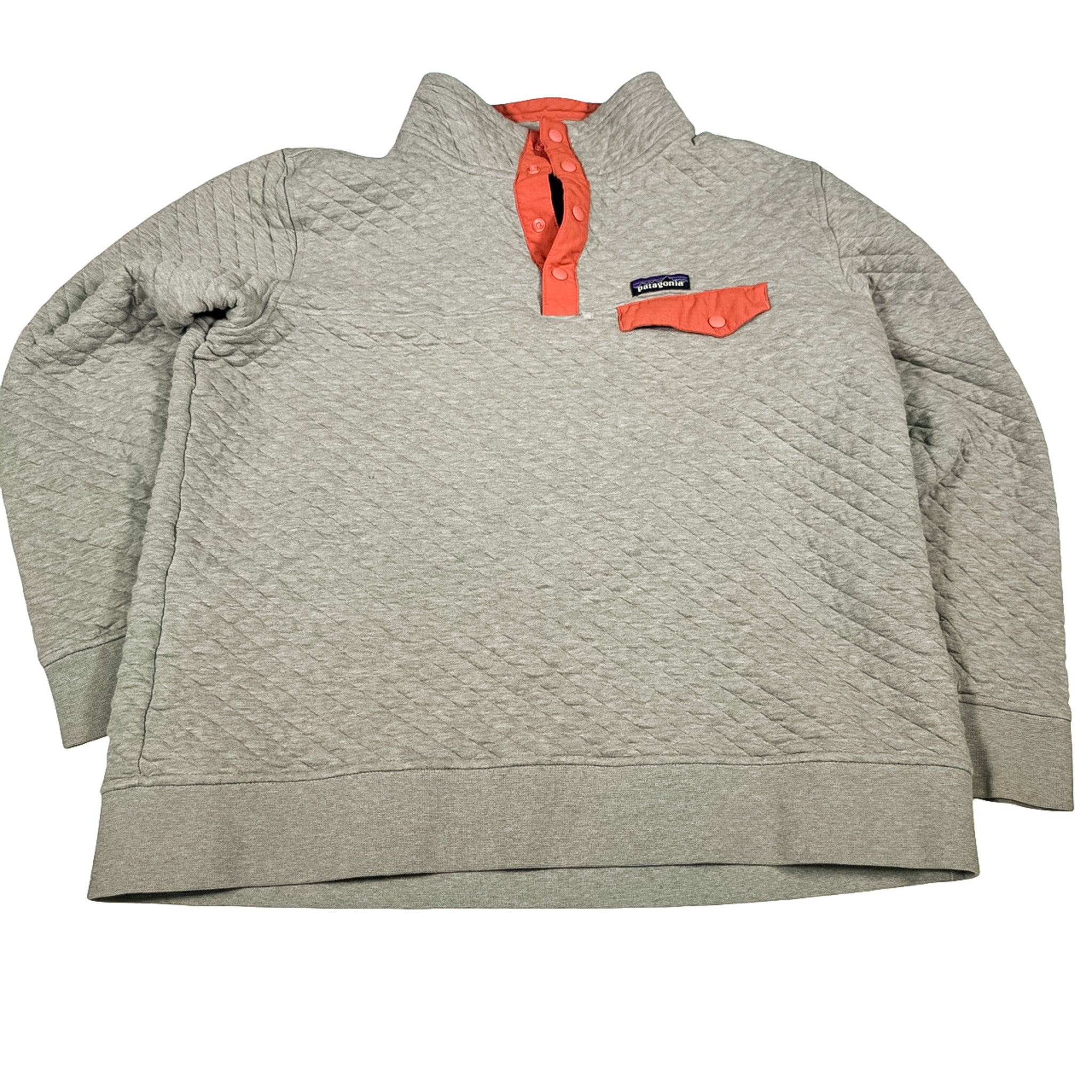 Patagonia Gray Sweatshirt with Orange Accents Size 22x24
