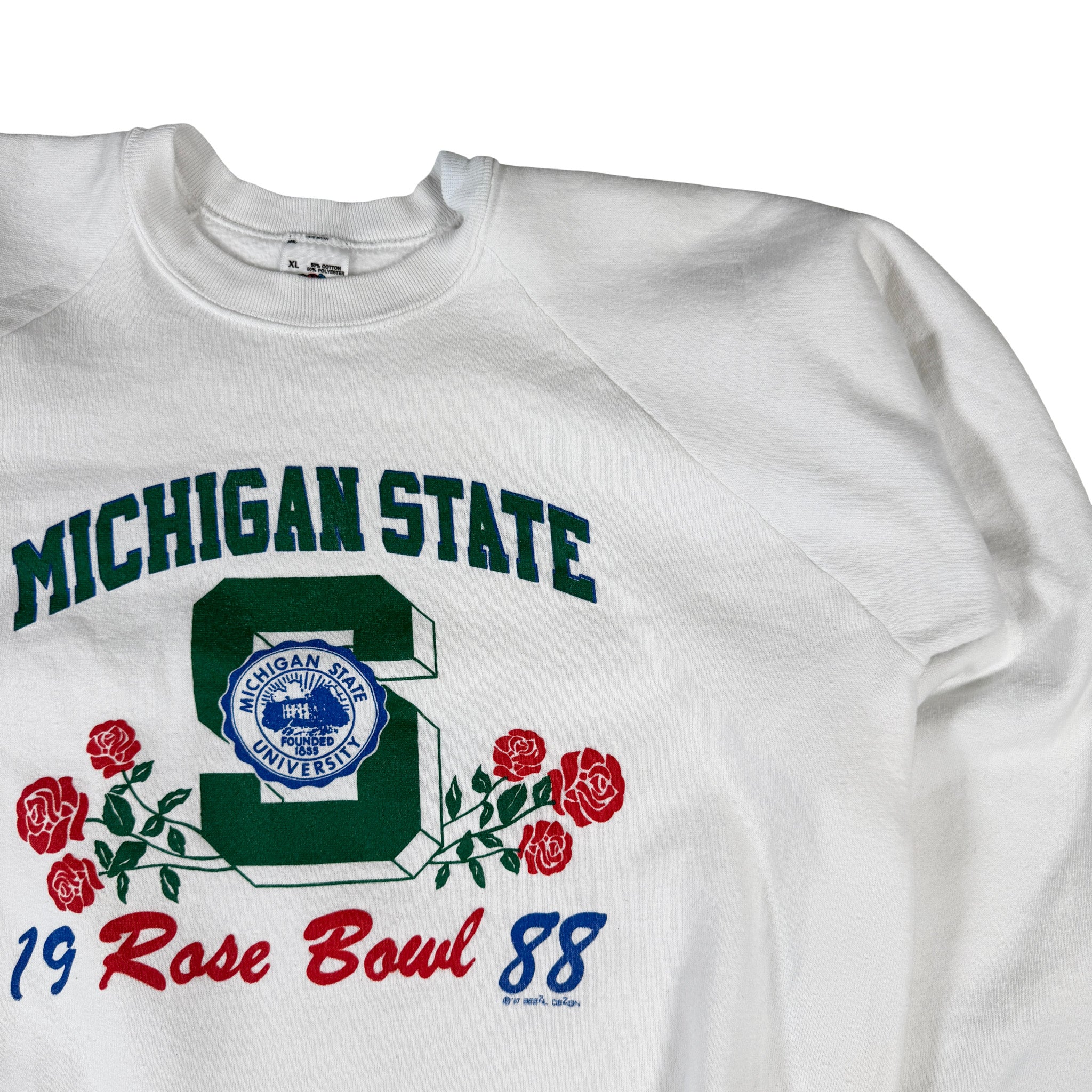 Fruit of the Loom Michigan State Rose Bowl Single Stitch Sweatshirt XL