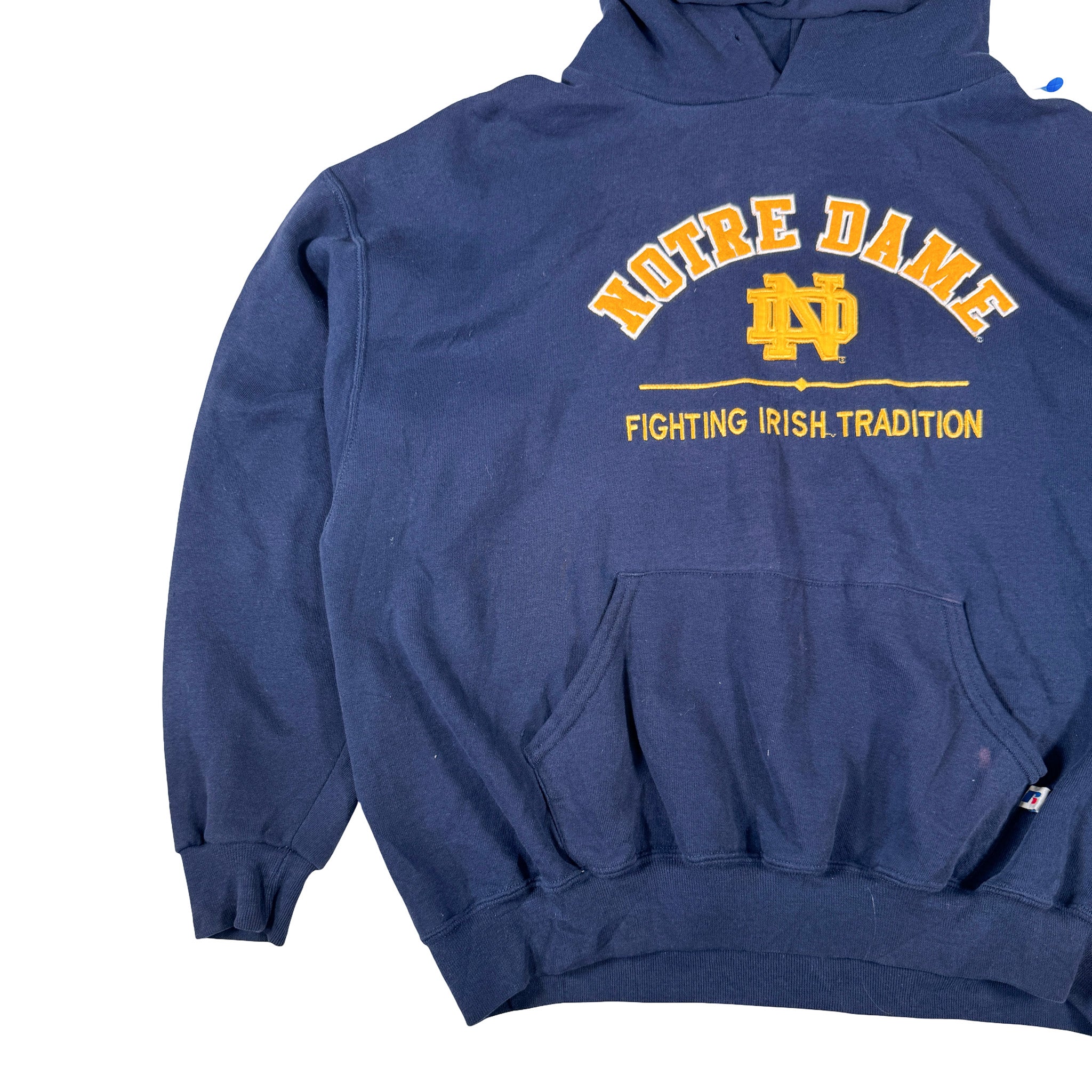 Russell Athletics Notre Dame Embroidered Double Stitch Hoodie XL