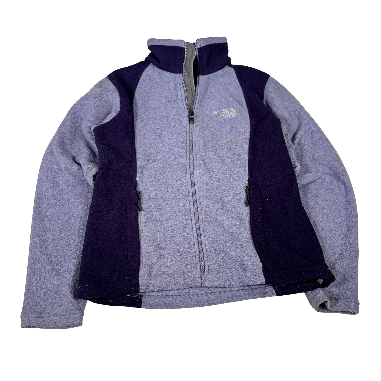 The North Face Purple Fleece Zip-Up — 1990s Unhooded Jacket Small