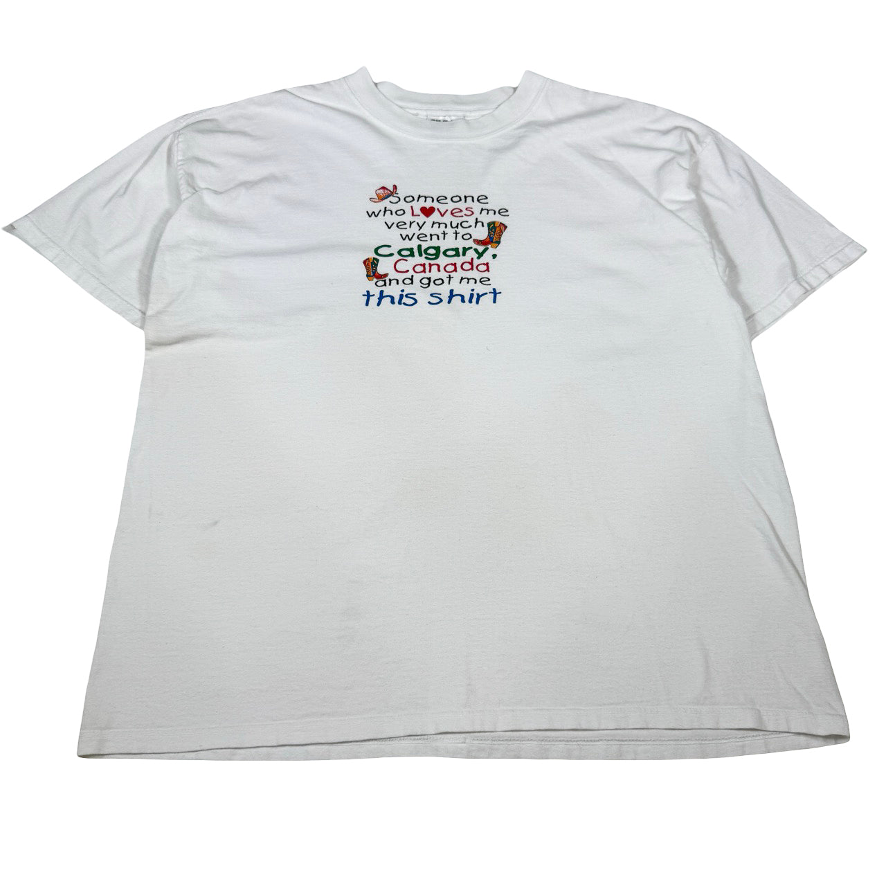 Calgary Canada Souvenir T-Shirt - White XL