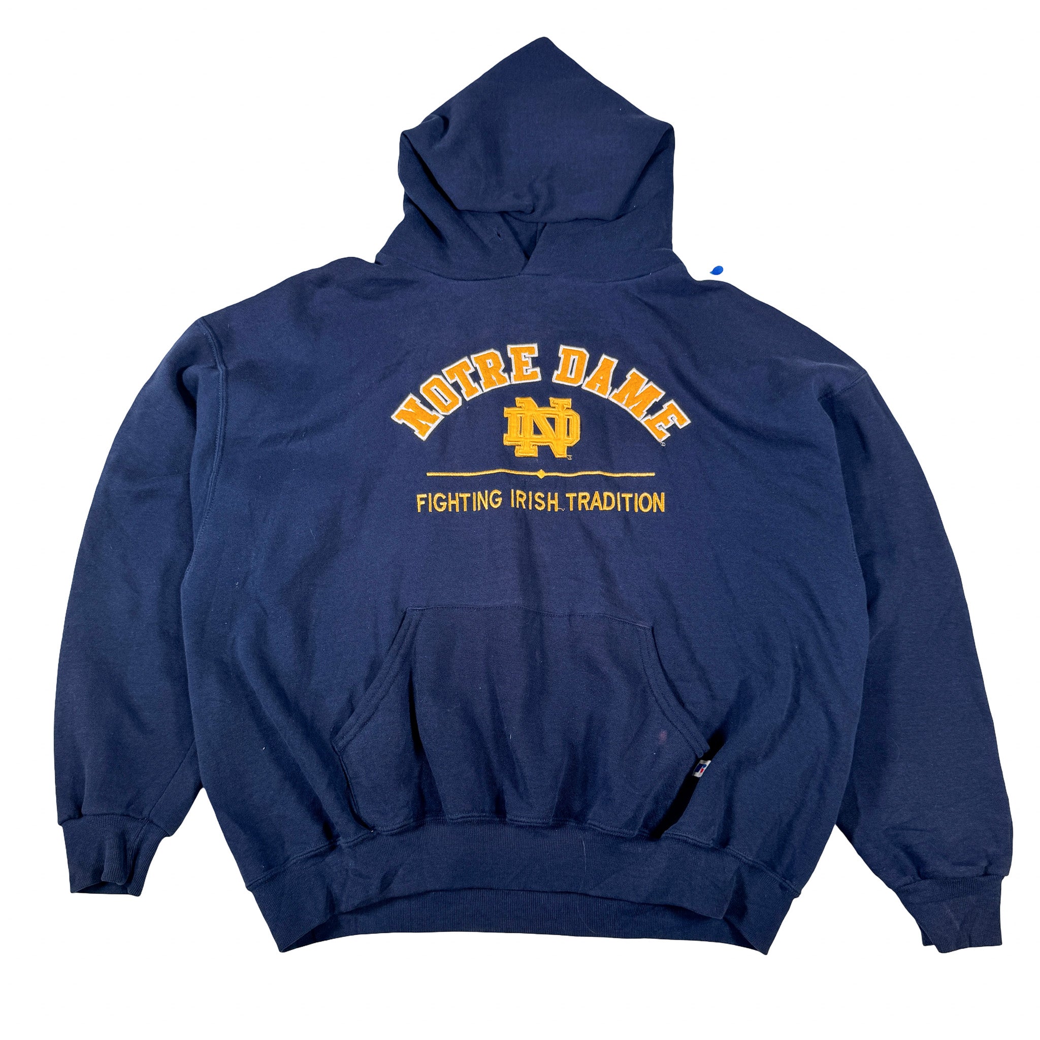 Russell Athletics Notre Dame Embroidered Double Stitch Hoodie XL