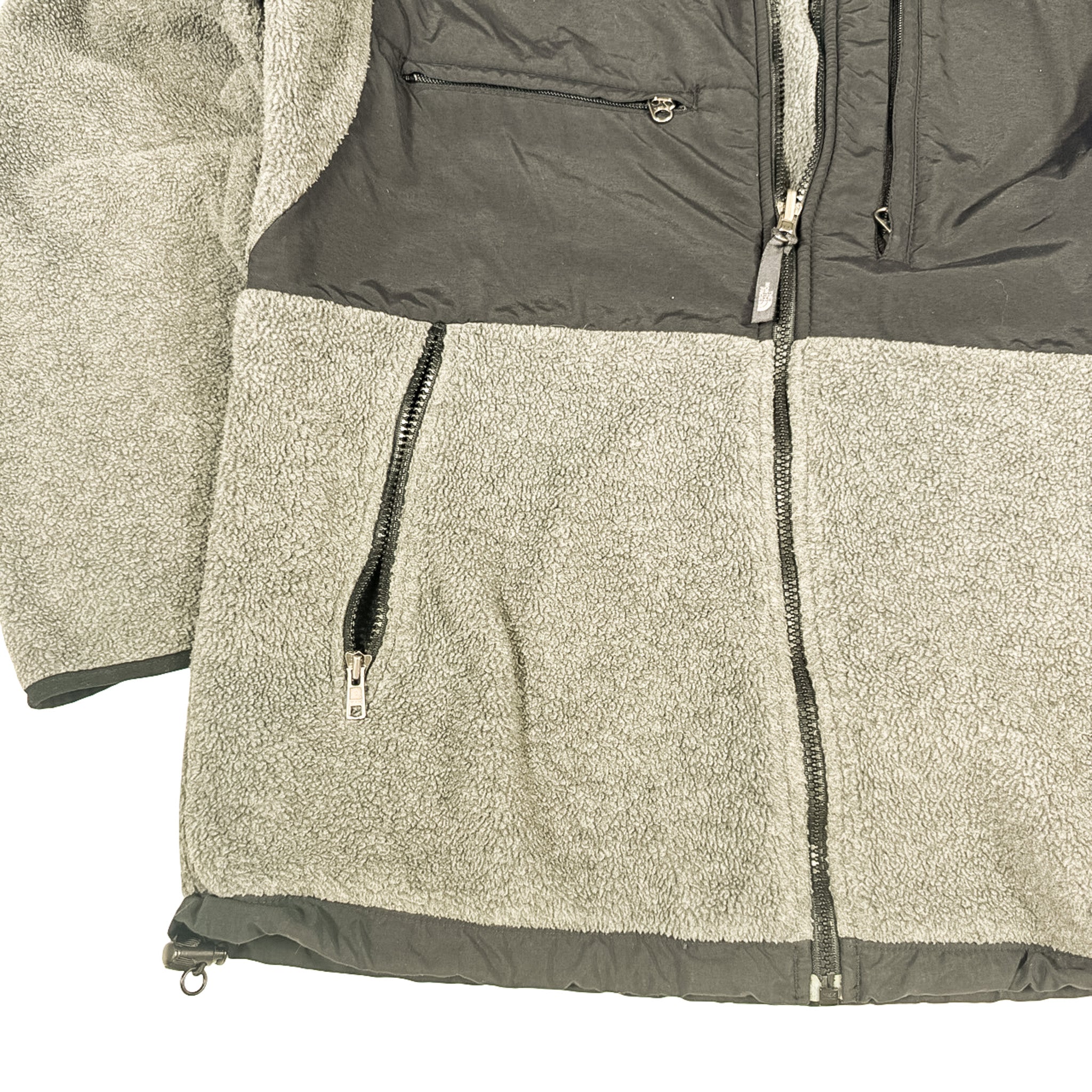 The North Face Gray Black Two Tone Fleece Zip-Up Sweatshirt L