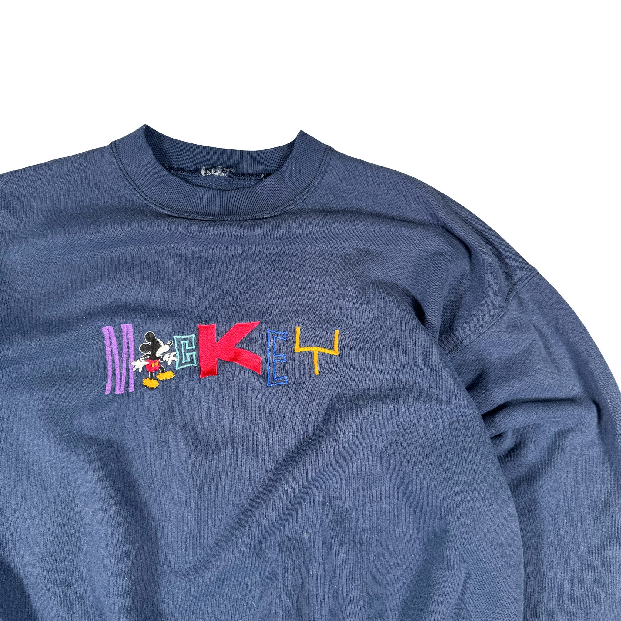 Mickey Embroidered Navy Sweatshirt
