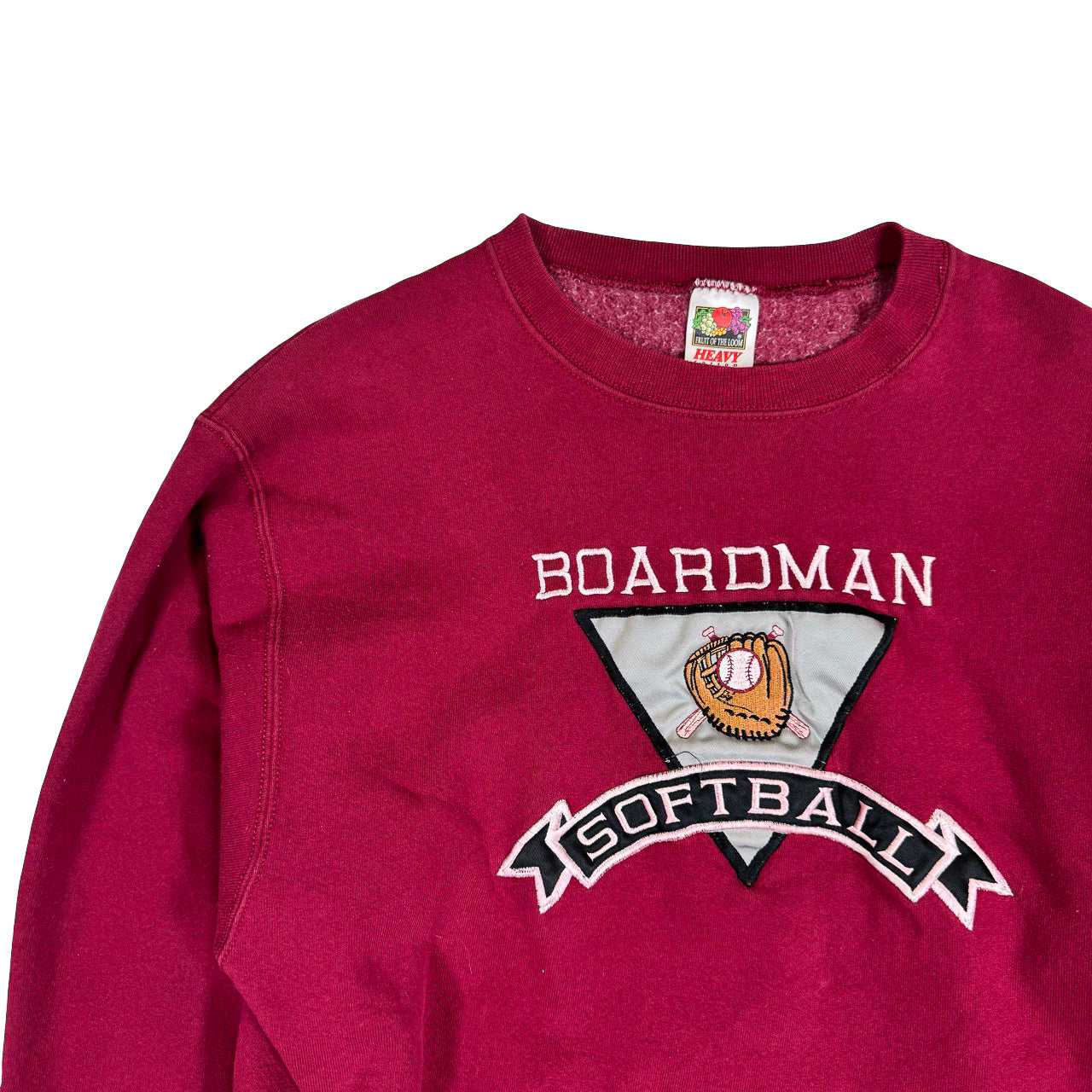 Fruit of the Loom Boardman Softball Crewneck Vintage Sweatshirt L