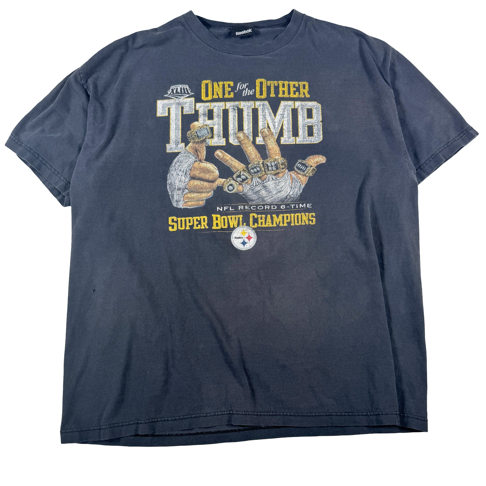 Reebok Pittsburgh Steelers AOP Double Stitch Super Bowl Champions Tee