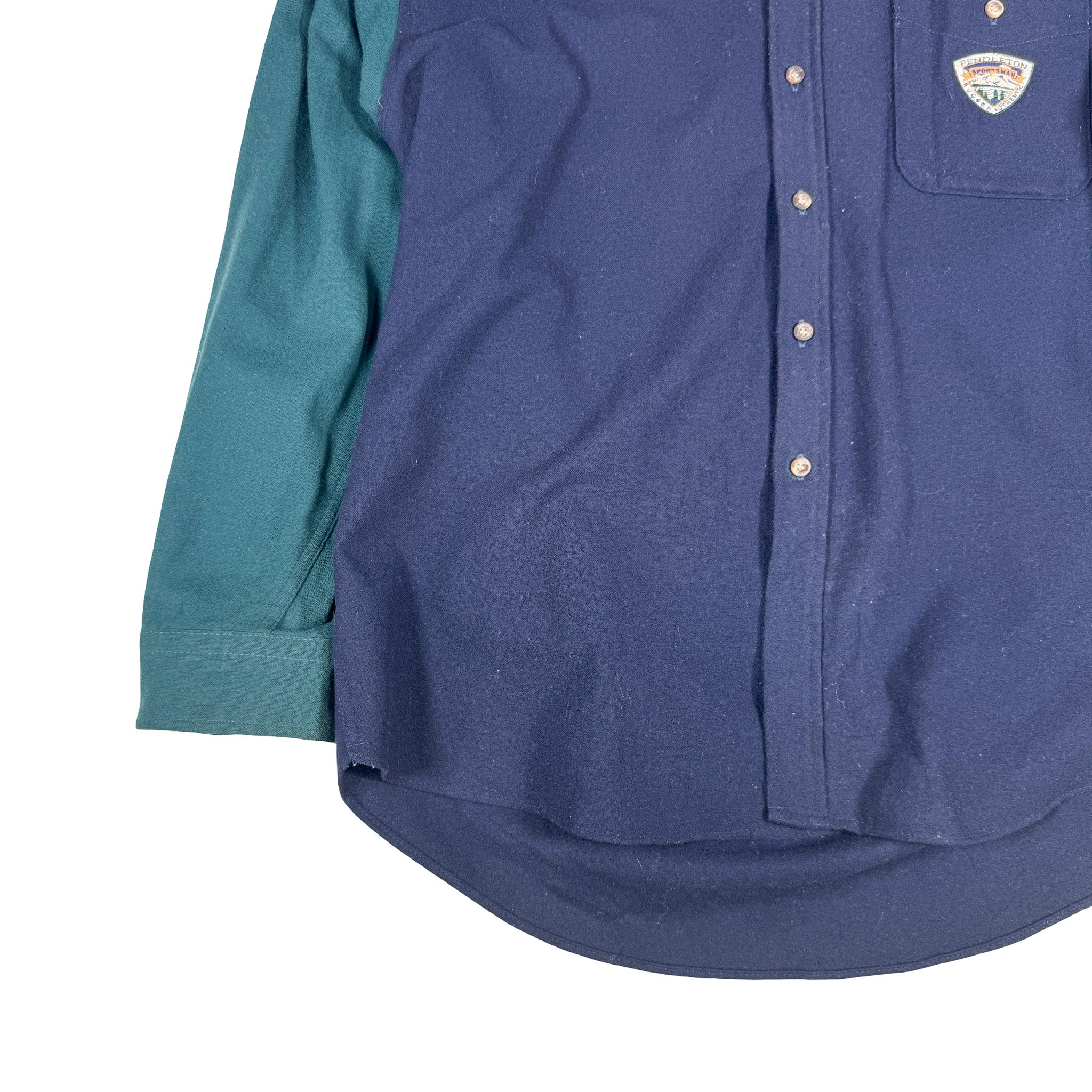 Pendleton Made in USA Two-Tone Button-Up Sweatshirt XL