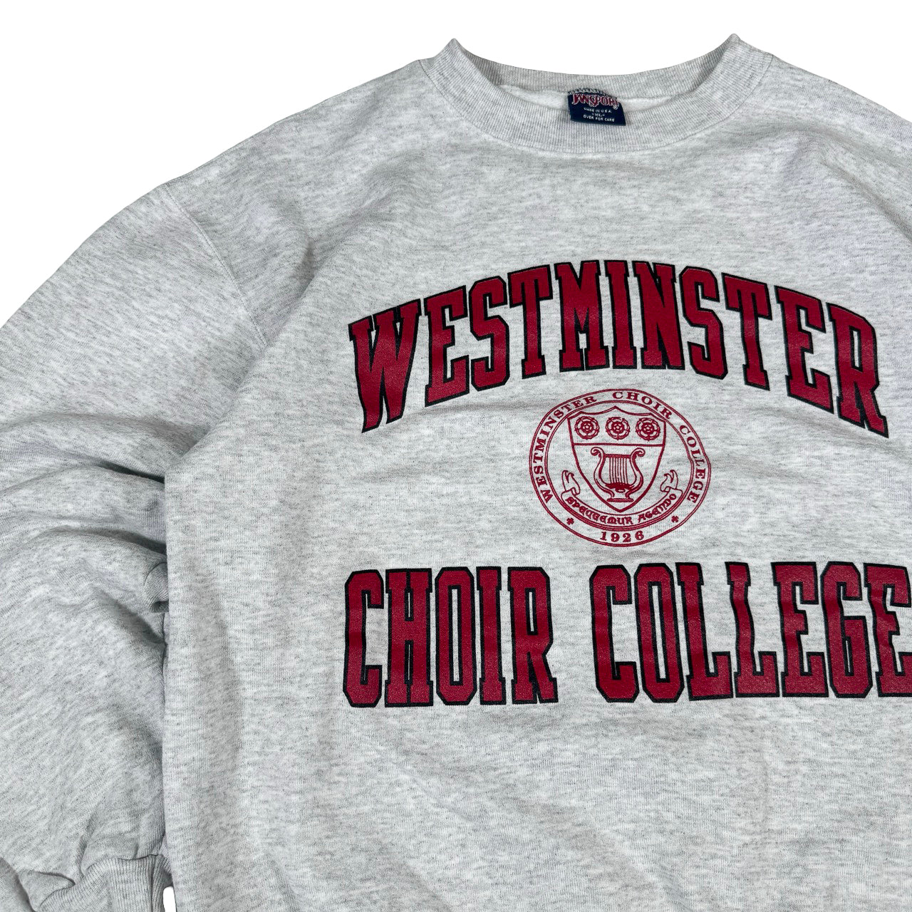 JanSport Westminster Choir College Sweatshirt — Y2K Gray/Red XL