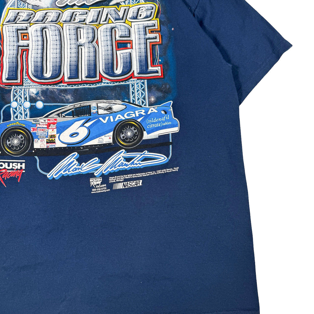 Hanes Mark Martin NASCAR Pfizer Tee XL