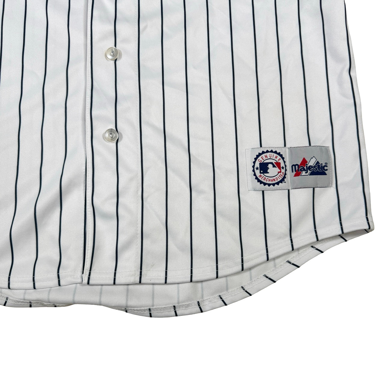 MLB NY Yankees White Pinstripe Jersey Size 22x31