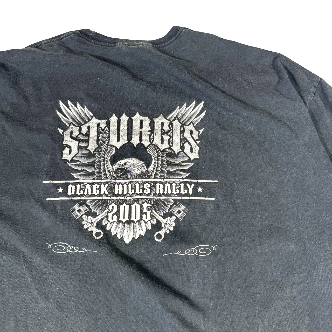 Sturgis Black Hills Rally 2005 Graphic Tee — Mid-2000s Motorcycle Event XXXXXL
