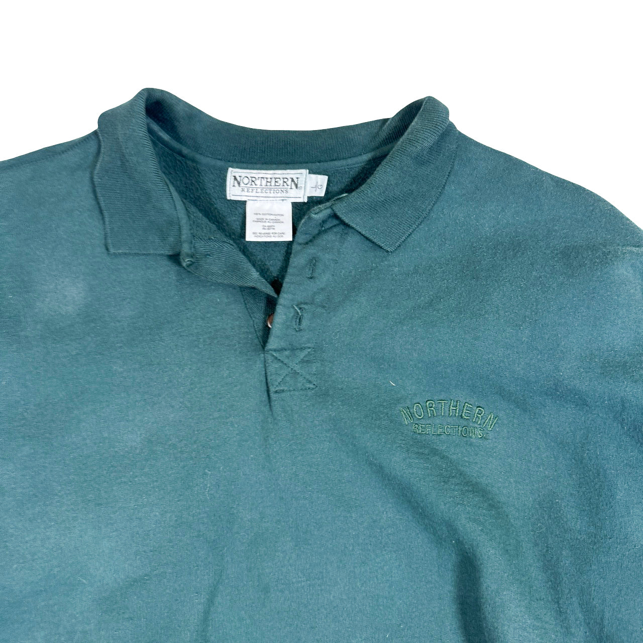 Northern Reflection Green Polo Vintage Sweatshirt L