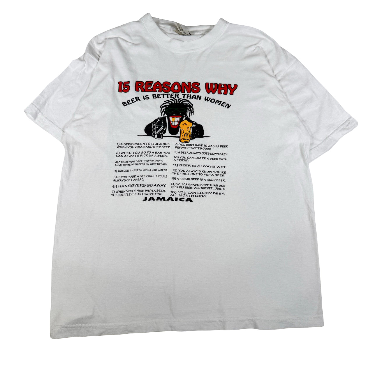 Vintage 15 Reasons Why Beer is better than Women Vintage T-Shirt XL