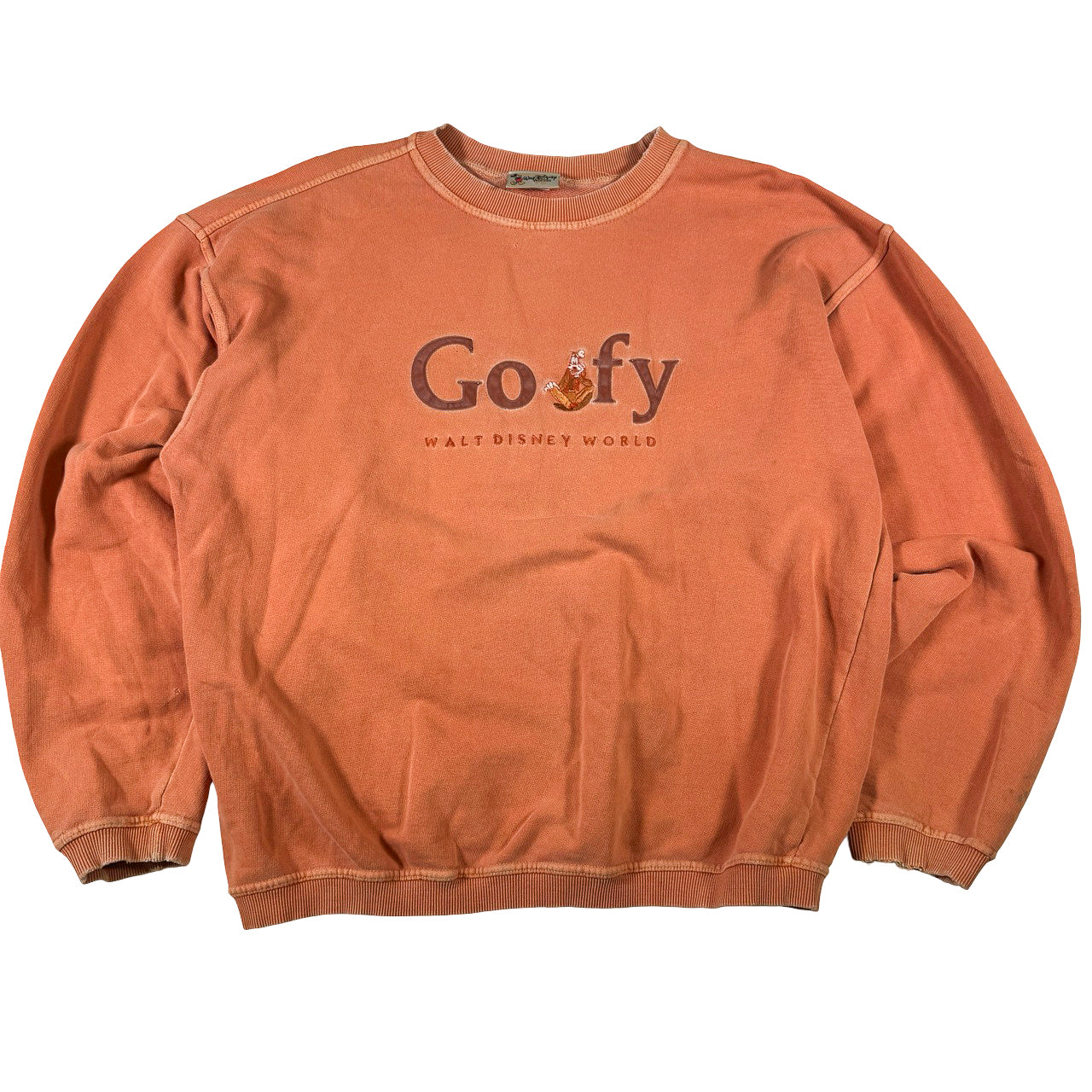 Disney Orange Goofy Vintage Sweatshirt M