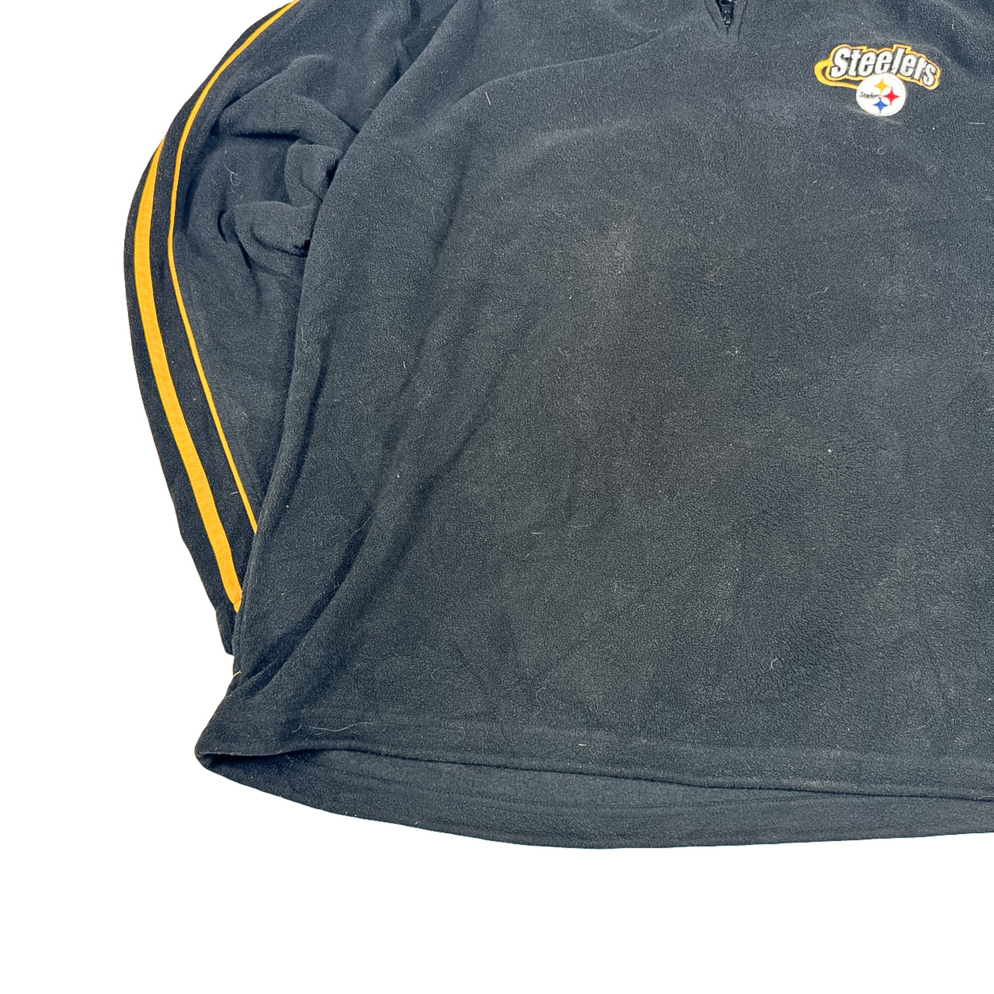 NFL Pittsburgh Steelers Black Quarter-Zip Fleece Sweatshirt 25x30